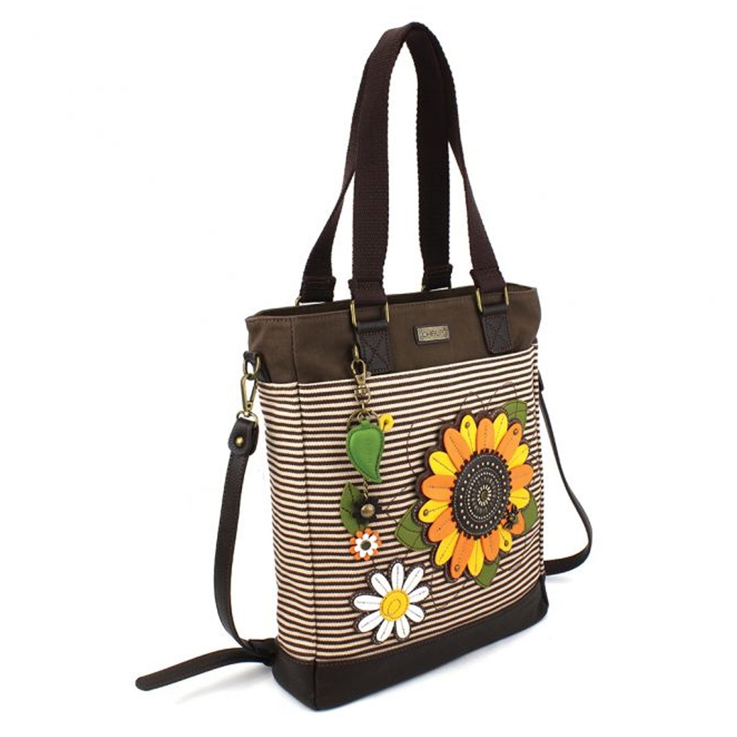 Peltz Shoes  Chala Sunflower Work Tote Brown Stripe 837SF3S