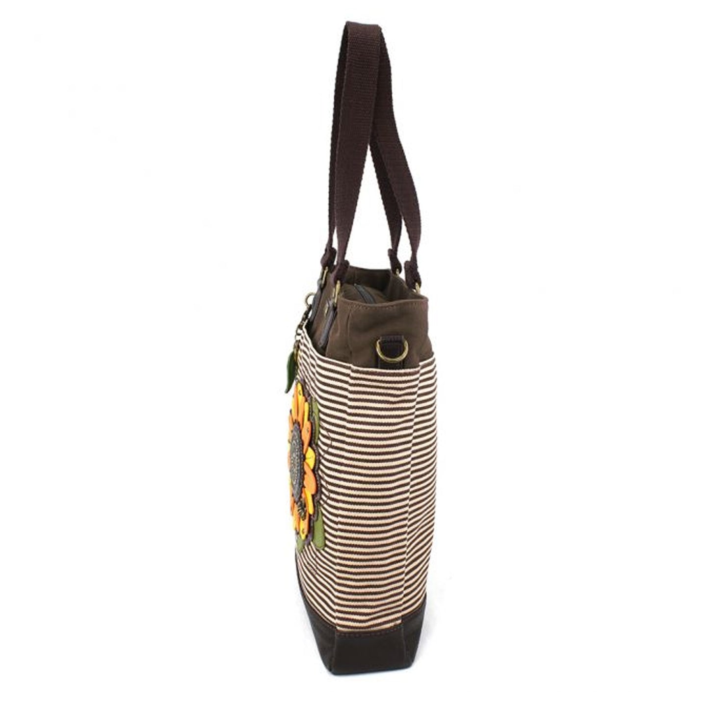 Peltz Shoes  Chala Sunflower Work Tote Brown Stripe 837SF3S