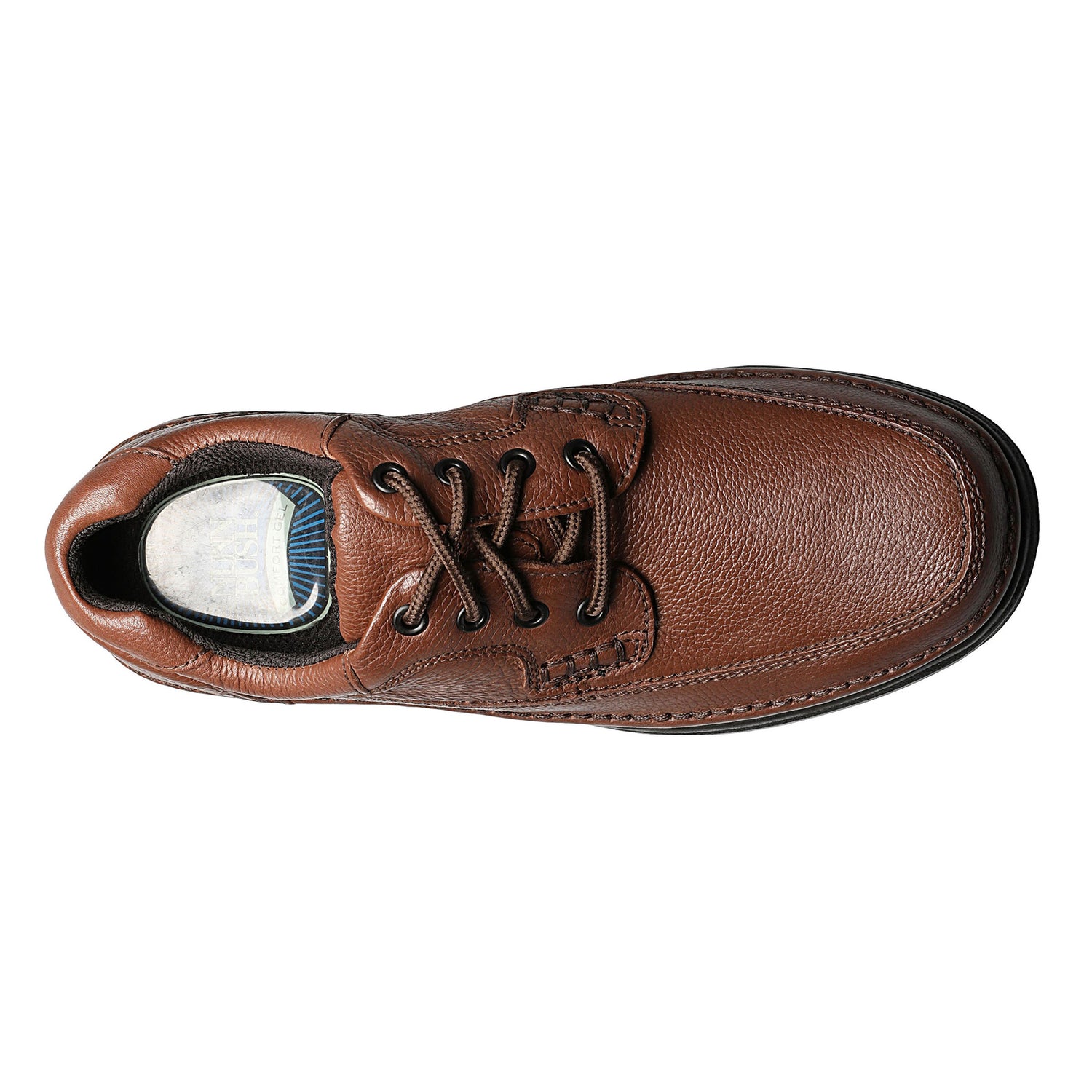 Peltz Shoes  Men's Nunn Bush Cameron Oxford BROWN TUMBLED 83890-64