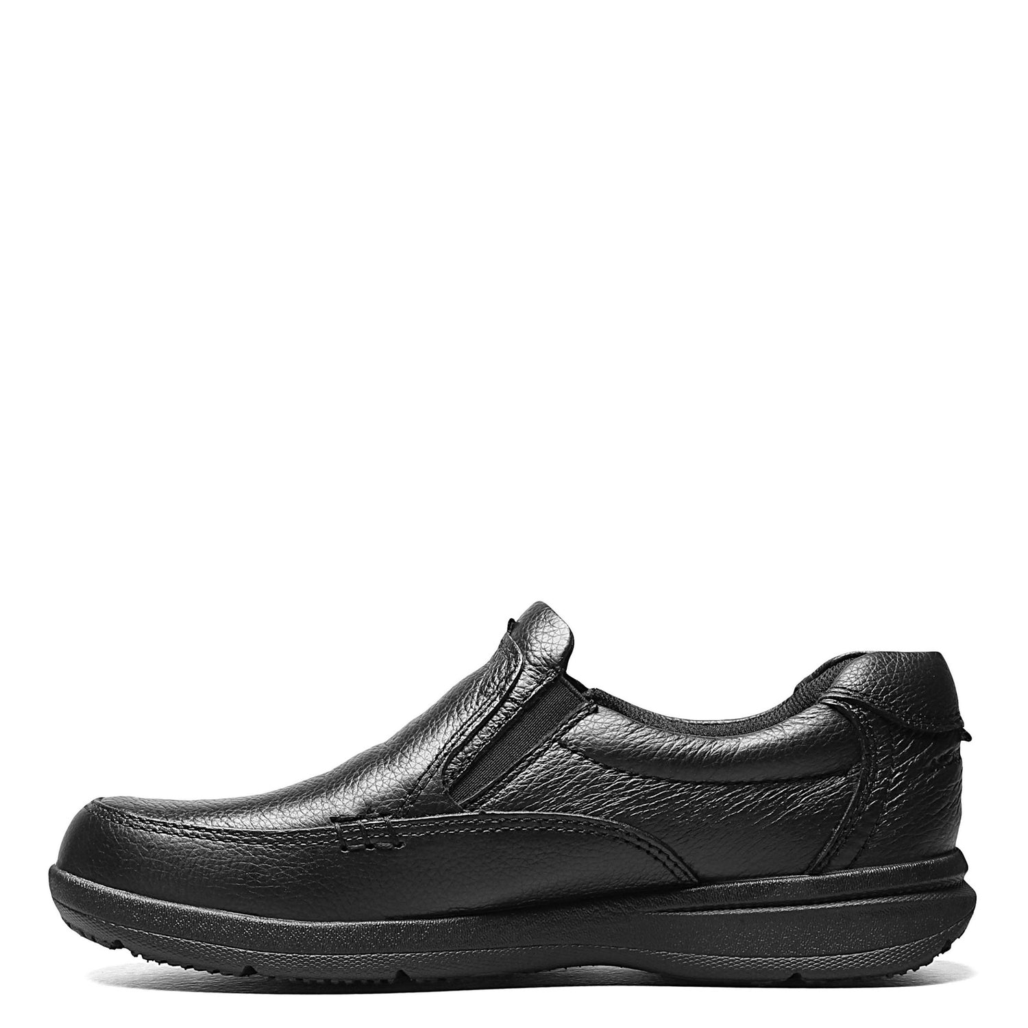 Peltz Shoes  Men's Nunn Bush Cam Moc Toe Slip On BLACK 84696-007