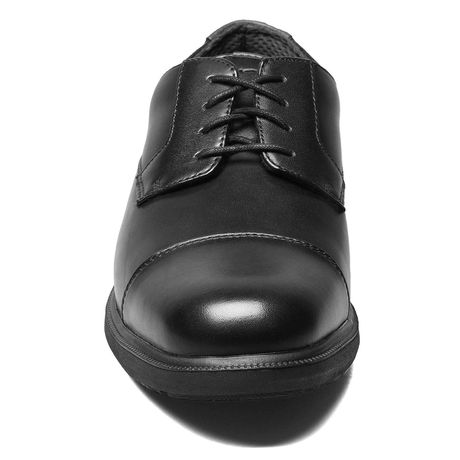 Peltz Shoes  Men's Nunn Bush Melvin Street Cap Toe Oxford BLACK 84716-001