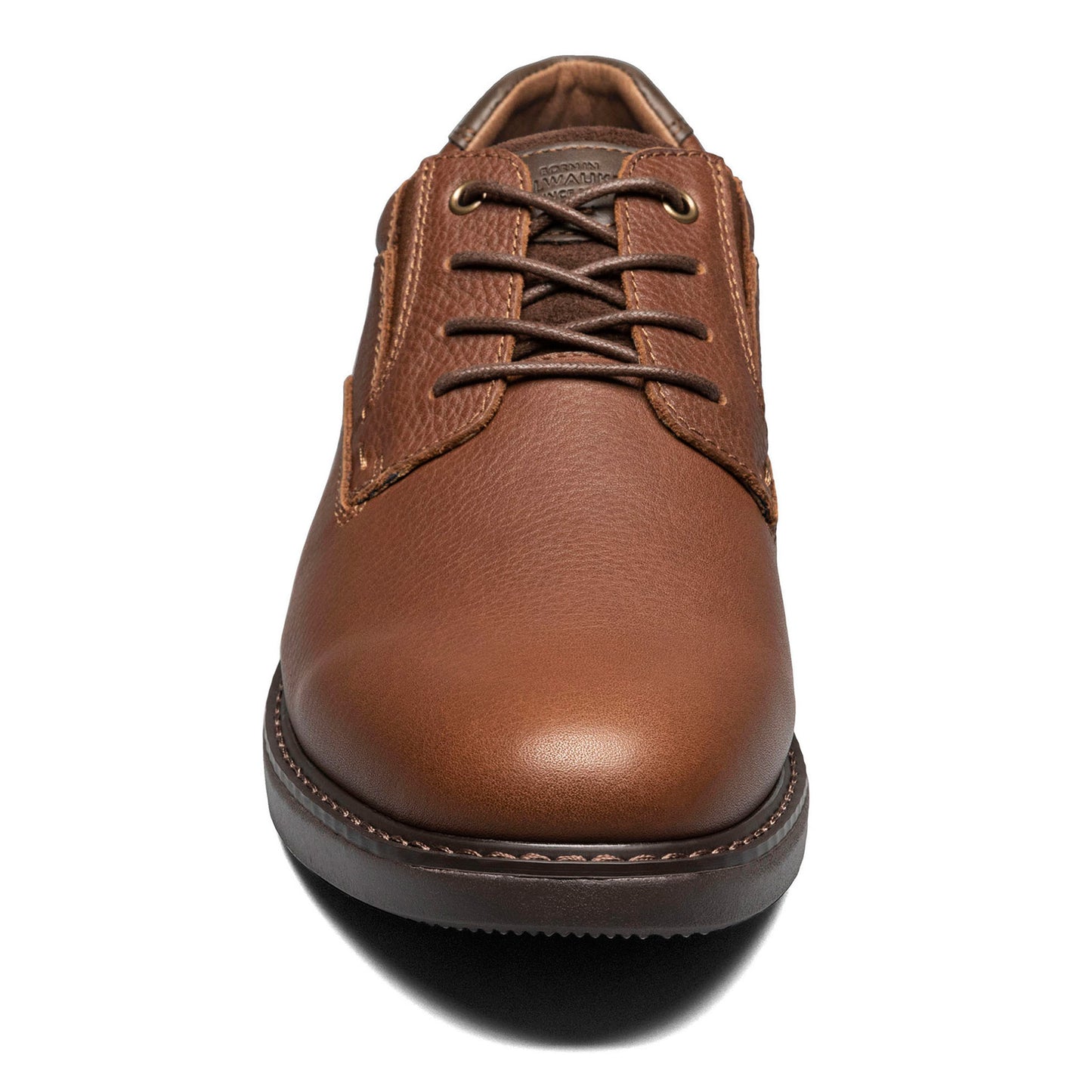 Peltz Shoes  Men's Nunn Bush Bayridge Plain Toe Oxford BROWN 84903-200