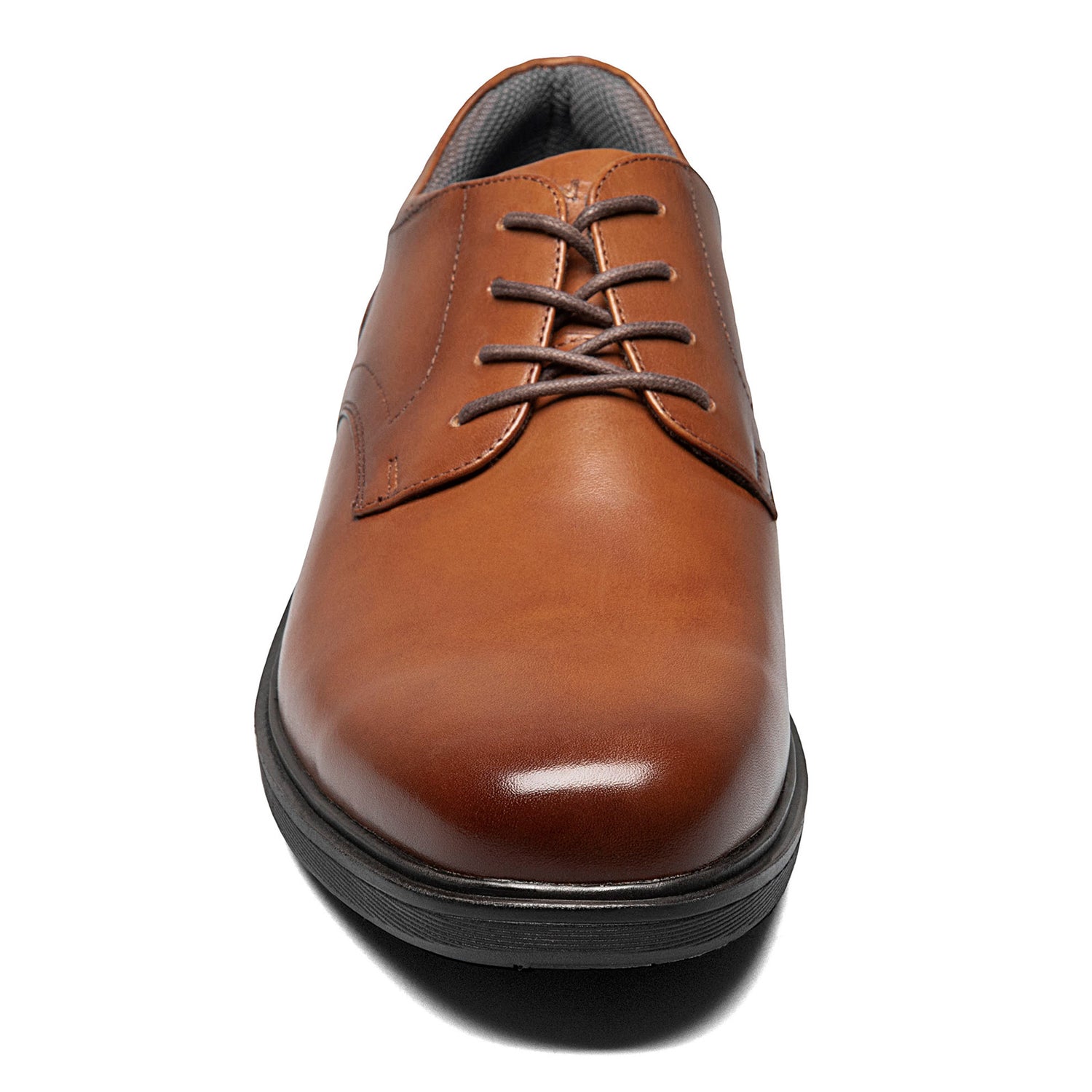 Peltz Shoes  Men's Nunn Bush KORE Pro Plain Toe Oxford COGNAC 84942-221