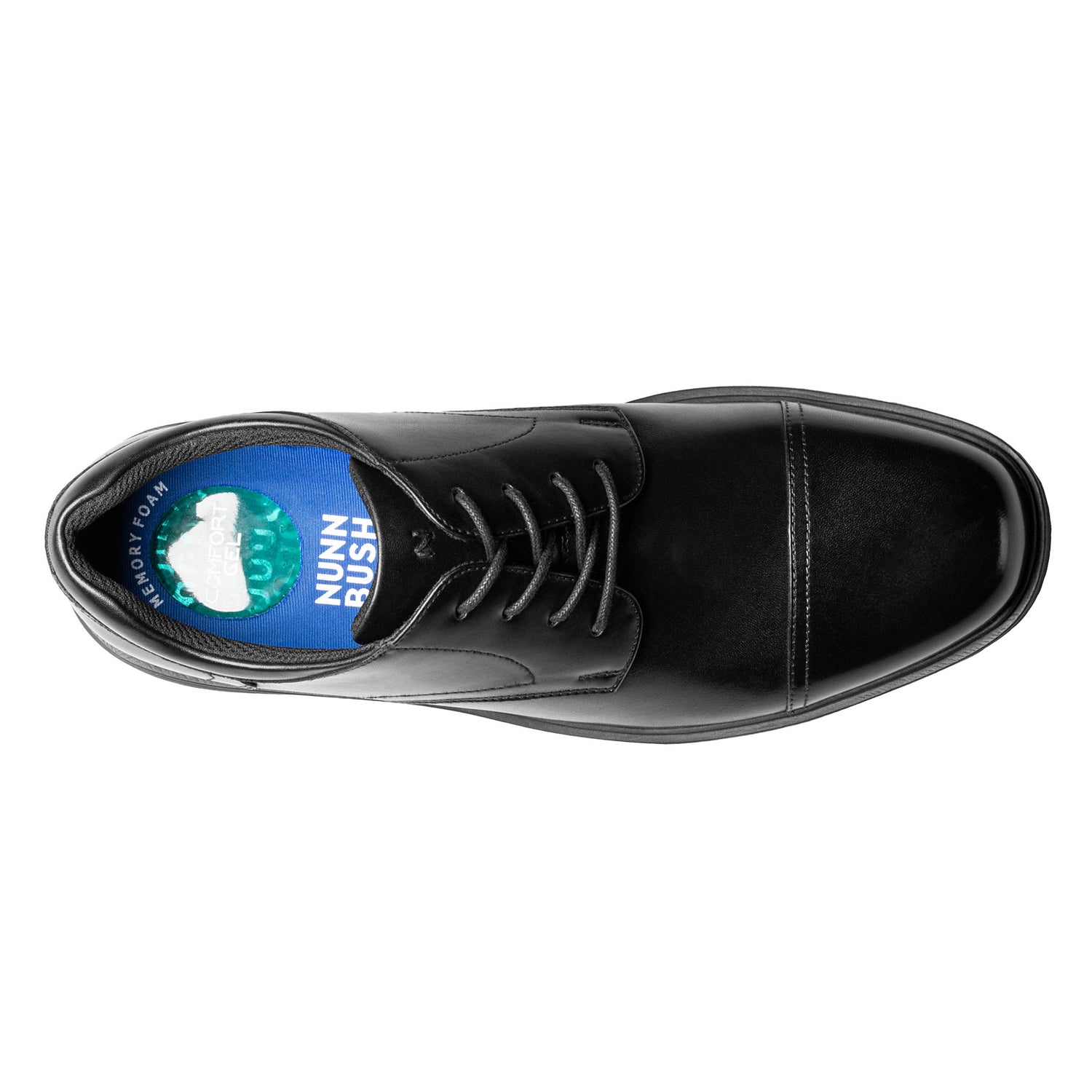 Peltz Shoes  Men's Nunn Bush KORE Pro Cap Toe Oxford BLACK 84944-001