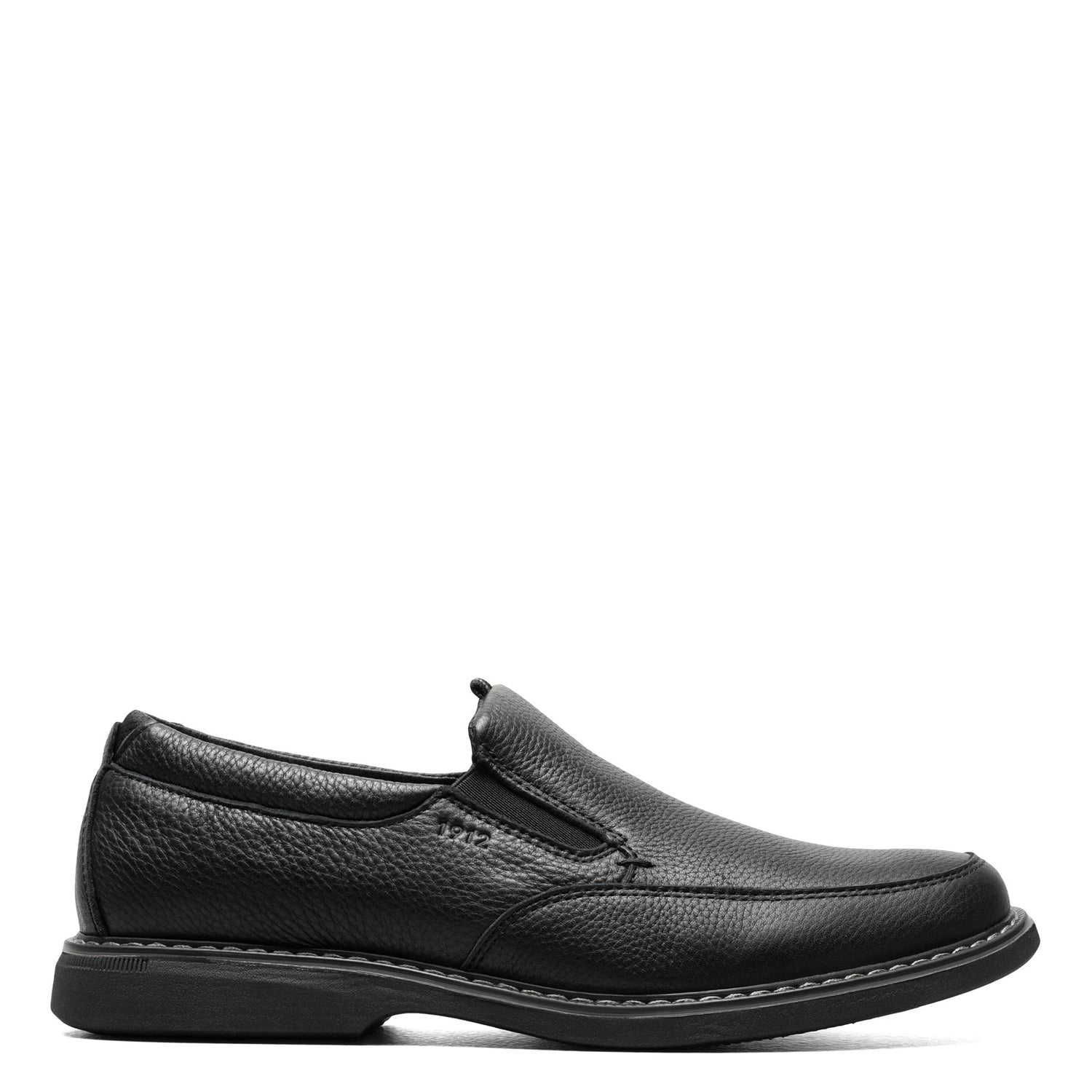 Peltz Shoes  Men's Nunn Bush Otto Moc Toe Slip-On BLACK 84963-007