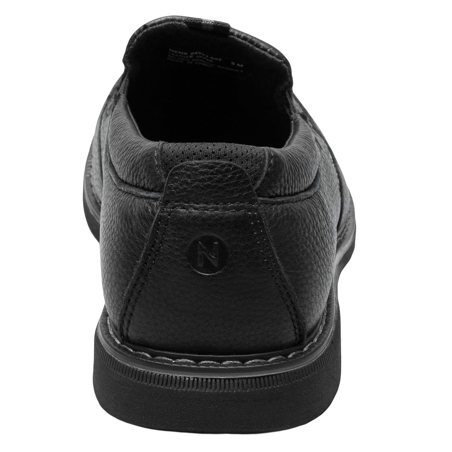 Peltz Shoes  Men's Nunn Bush Otto Moc Toe Slip-On BLACK 84963-007