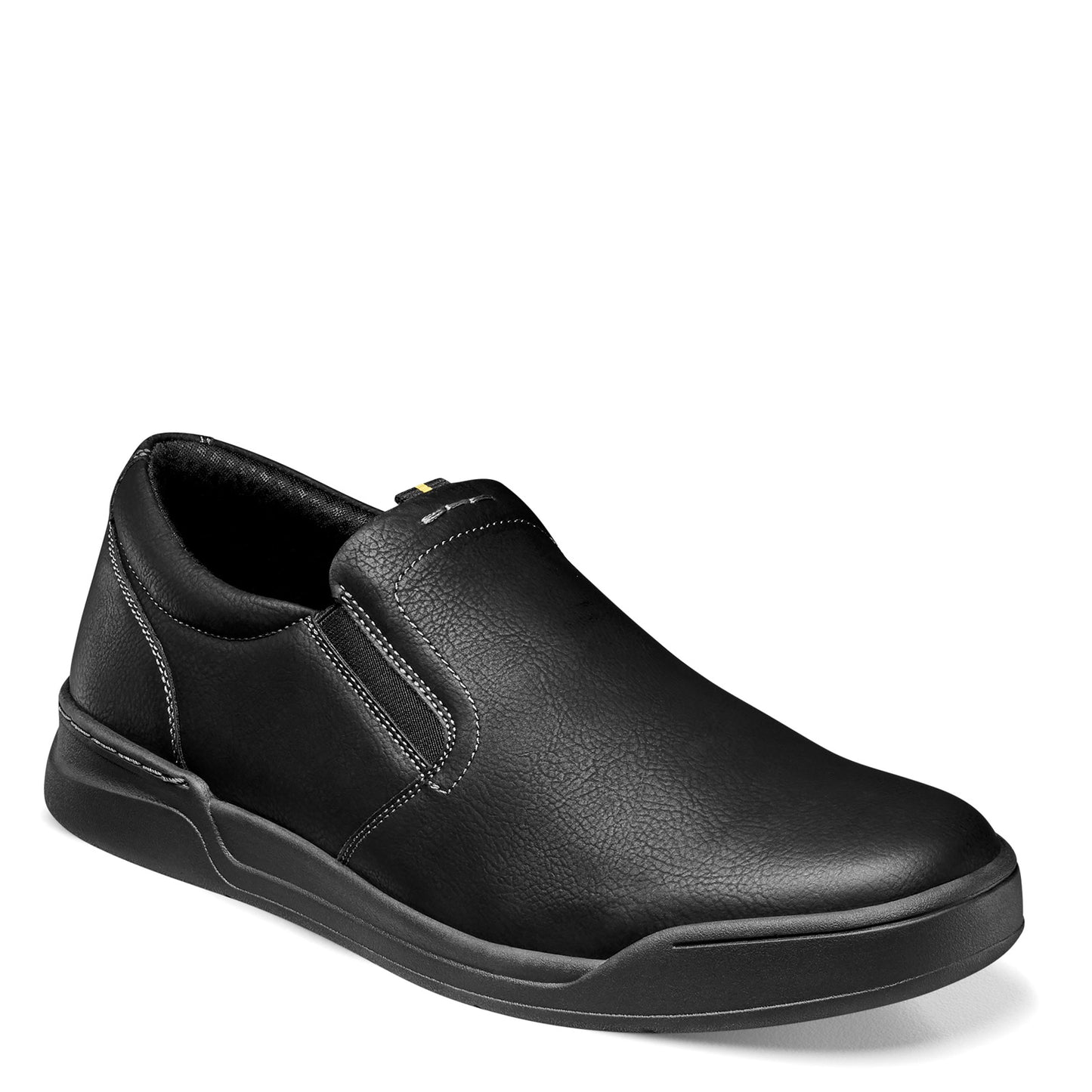 Peltz Shoes  Men's Nunn Bush Tour Work Plain Toe Slip-On BLACK 84973-005