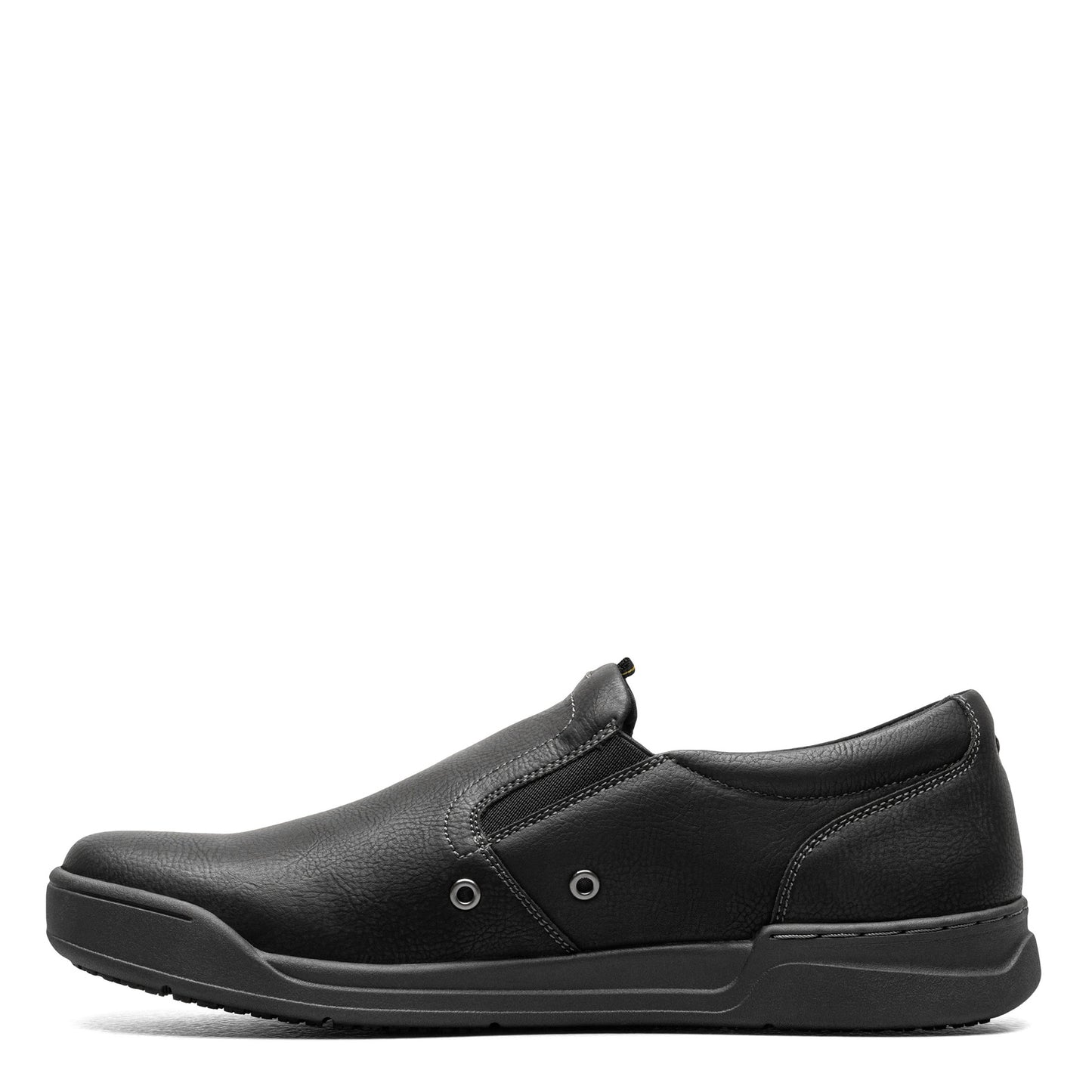 Peltz Shoes  Men's Nunn Bush Tour Work Plain Toe Slip-On BLACK 84973-005