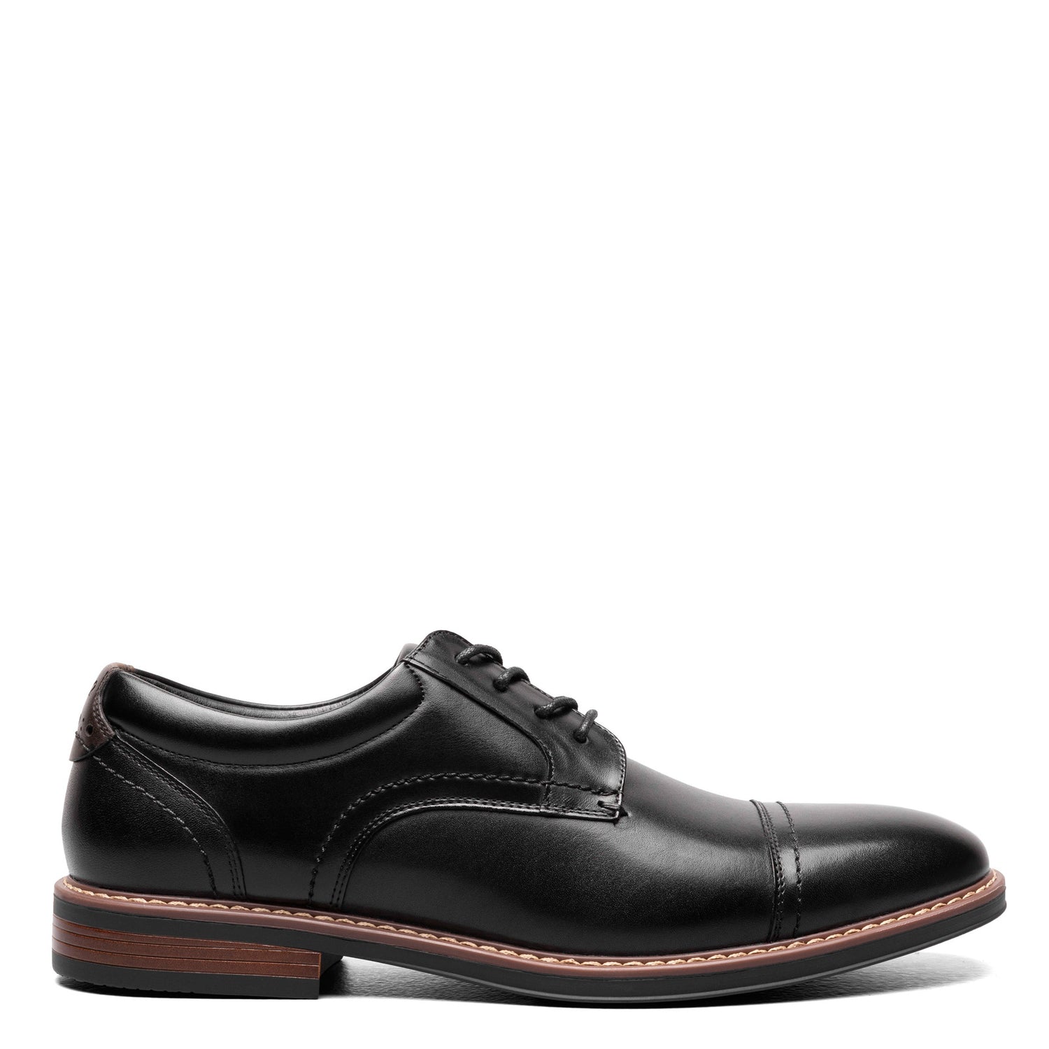 Peltz Shoes  Men's Nunn Bush Centro Flex Cap Toe Oxford BLACK 84984-001