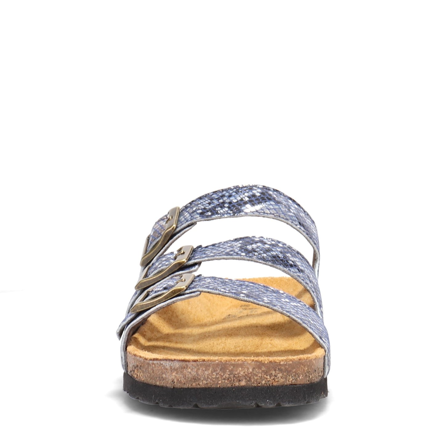 Peltz Shoes  Women's Naot Austin Sandal NAVY SNAKE 8700-D79
