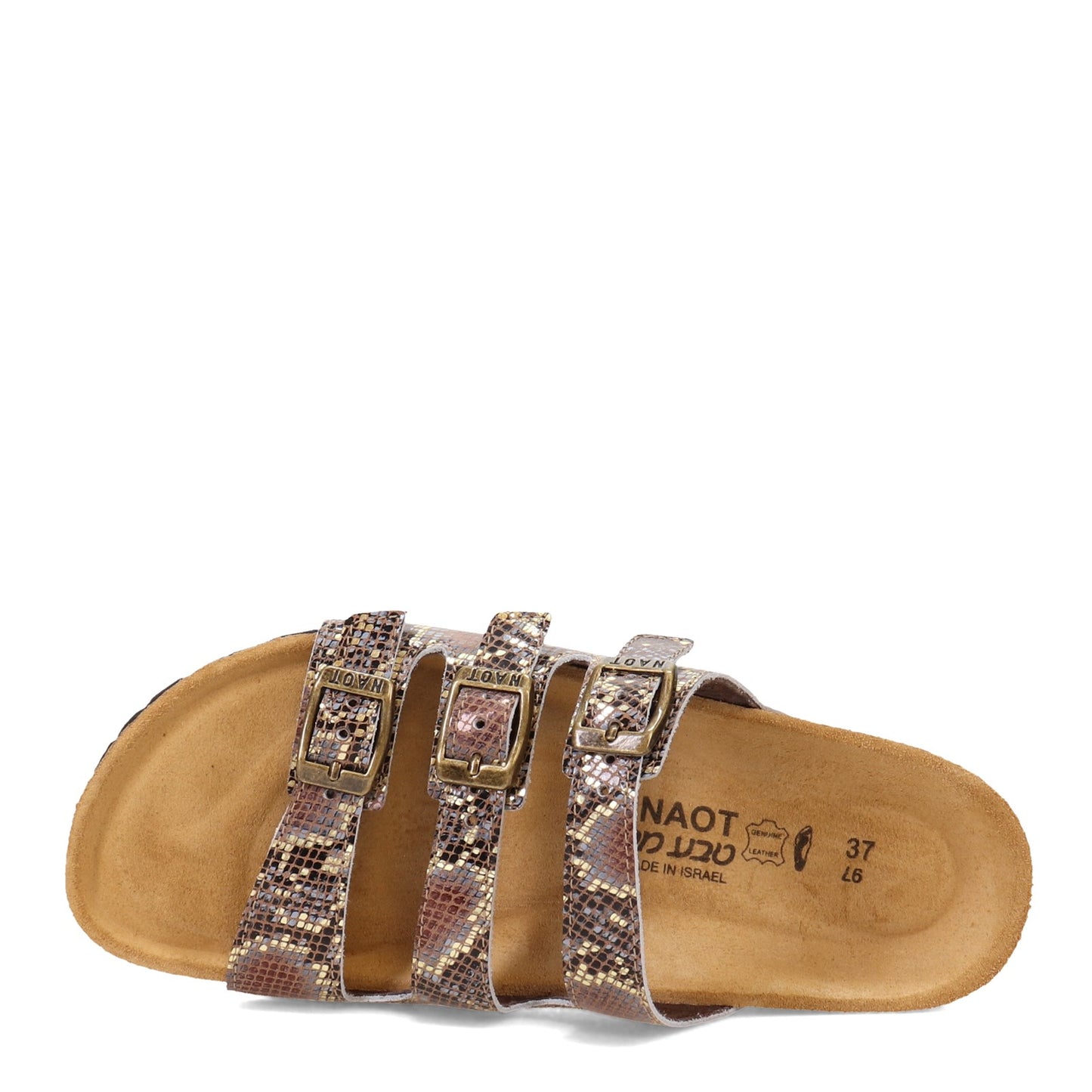 Peltz Shoes  Women's Naot Austin Sandal GOLD 8700-EC7