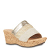 Peltz Shoes  Women's Naot Tiki Sandal Beige Nubuck/Gold Jute/Radiant Gold Lthr 87004-WDT
