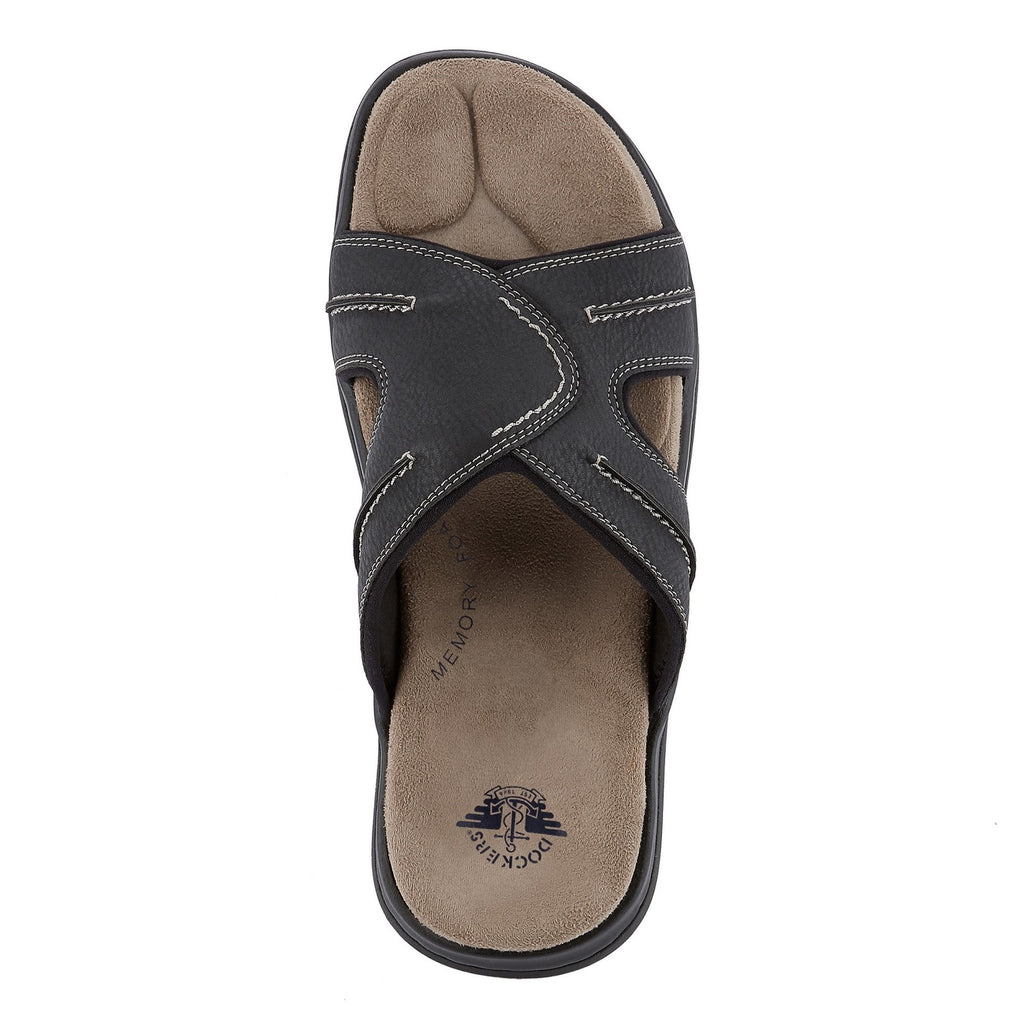 [POS] Men's Dockers Sunland Slide Sandal BLACK 90-21394-POS