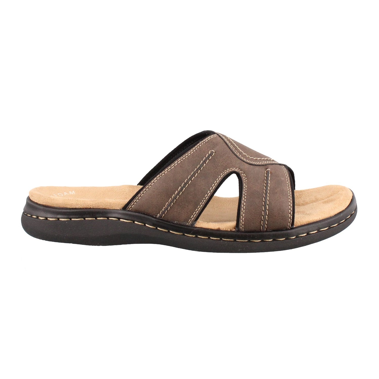 Peltz Shoes  Men's Dockers Sunland Slide Sandal DARK BROWN 90-21398