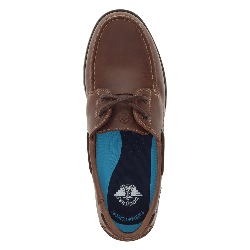 [POS] Men's Dockers Dennison Boat Shoe CHESTNUT 90-34408-POS