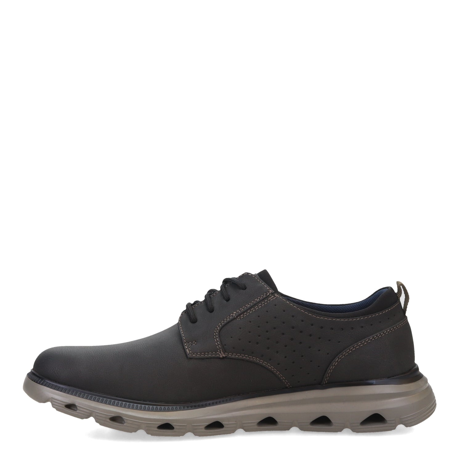 Peltz Shoes  Men's Dockers Finley Oxford BLACK GREY 90-35604