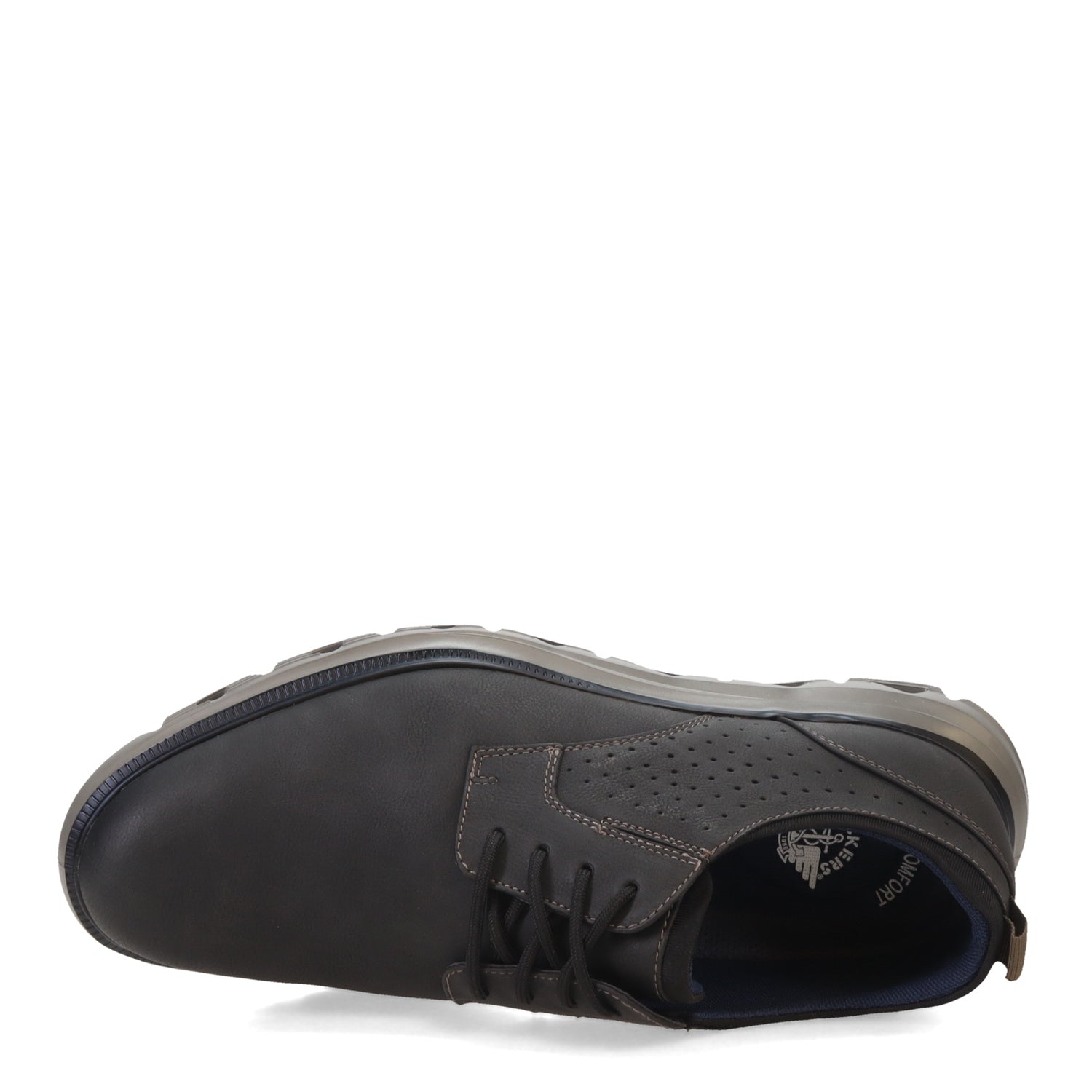 Peltz Shoes  Men's Dockers Finley Oxford BLACK GREY 90-35604