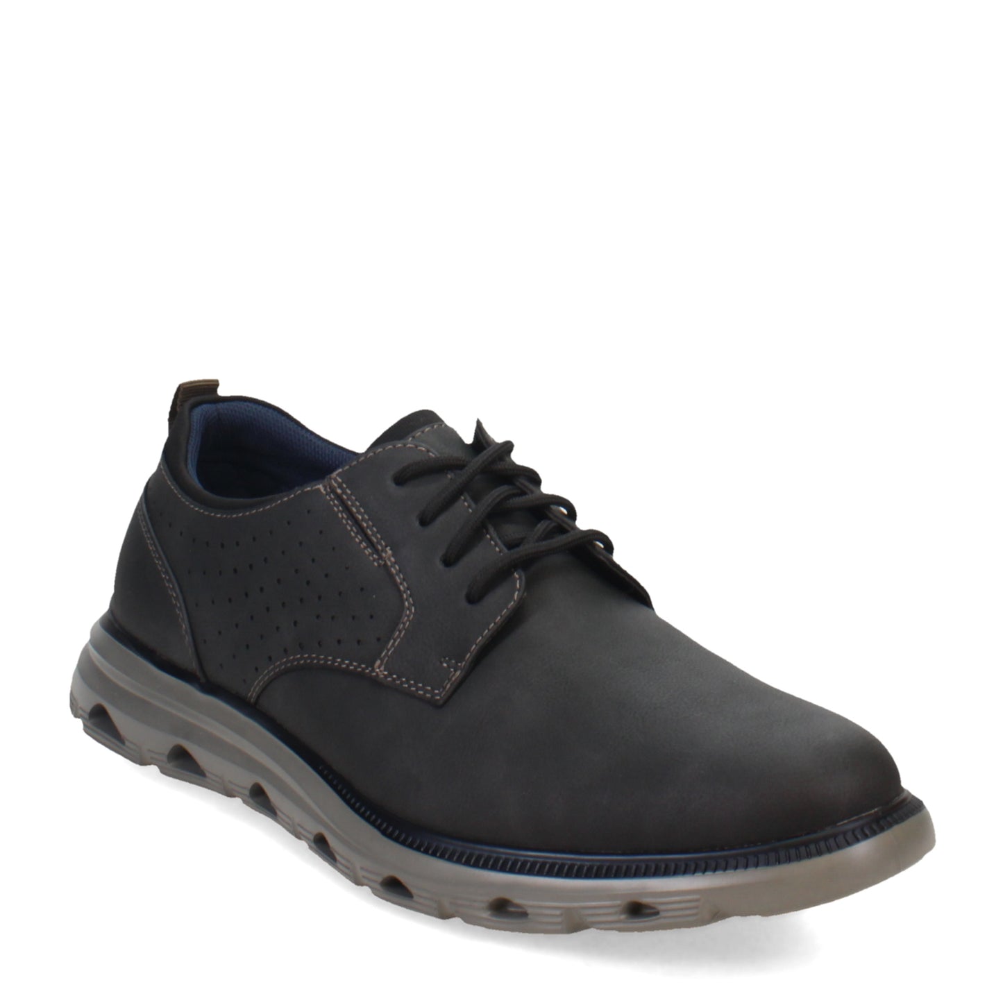 Peltz Shoes  Men's Dockers Finley Oxford BLACK GREY 90-35604