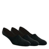 Peltz Shoes  Men's Florsheim No Show Basic Liner Socks - 3 Pack Black 9045-001