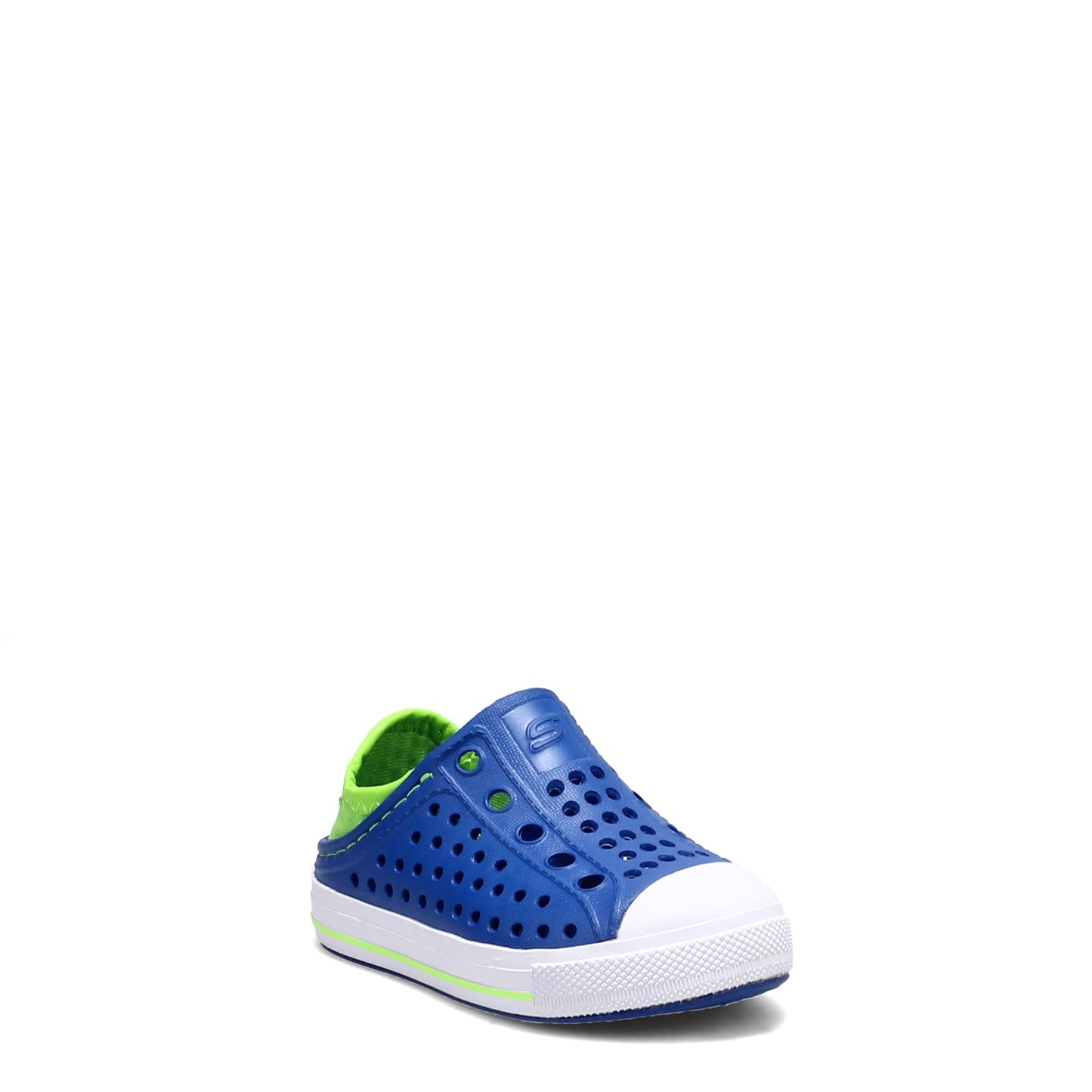 Peltz Shoes  Boy's Skechers Guzman Steps - Aqua Surge Slip-On - Toddler BLUE LIME 91995N-BLLM
