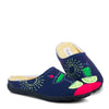 Peltz Shoes  Women's Flexus Summerlime Slipper Navy Multi 929509-NM
