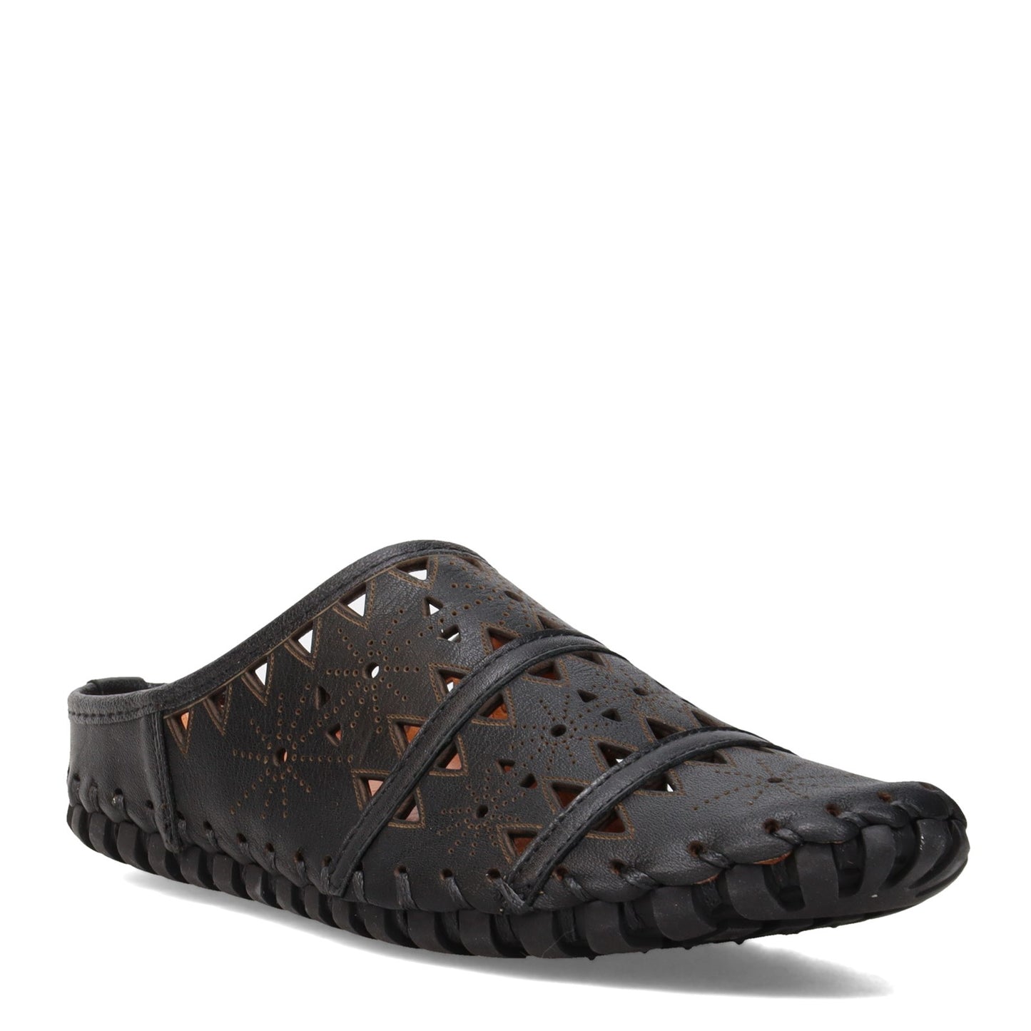 Peltz Shoes  Women's Spring Step Fusalide Mule Black 937509-B