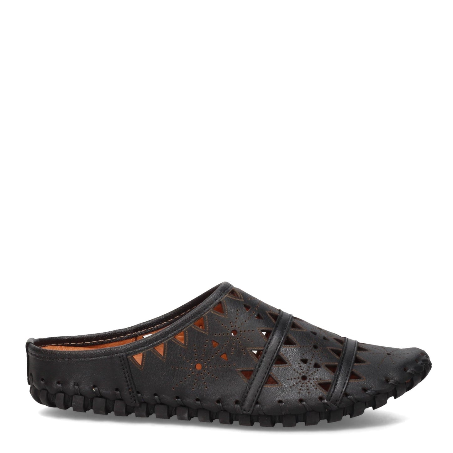 Peltz Shoes  Women's Spring Step Fusalide Mule Black 937509-B