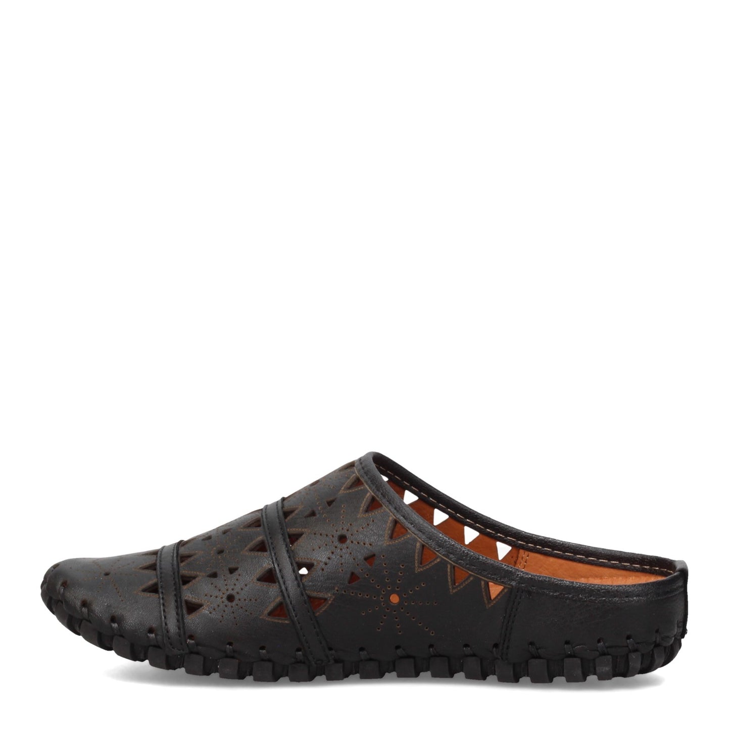 Peltz Shoes  Women's Spring Step Fusalide Mule Black 937509-B