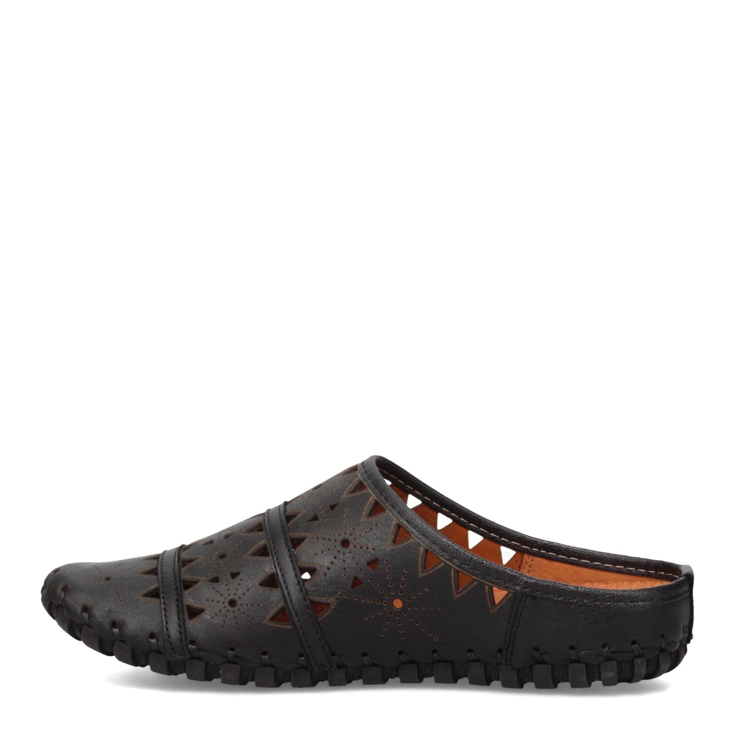 Peltz Shoes  Women's Spring Step Fusalide Mule Black 937509-B