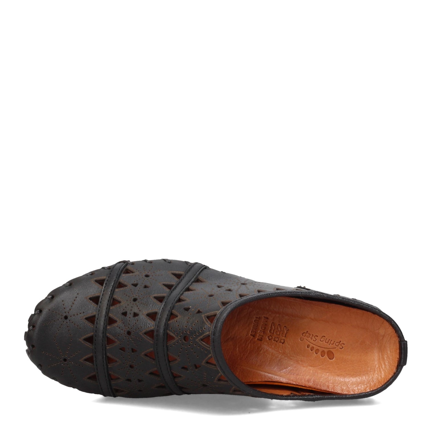 Peltz Shoes  Women's Spring Step Fusalide Mule Black 937509-B