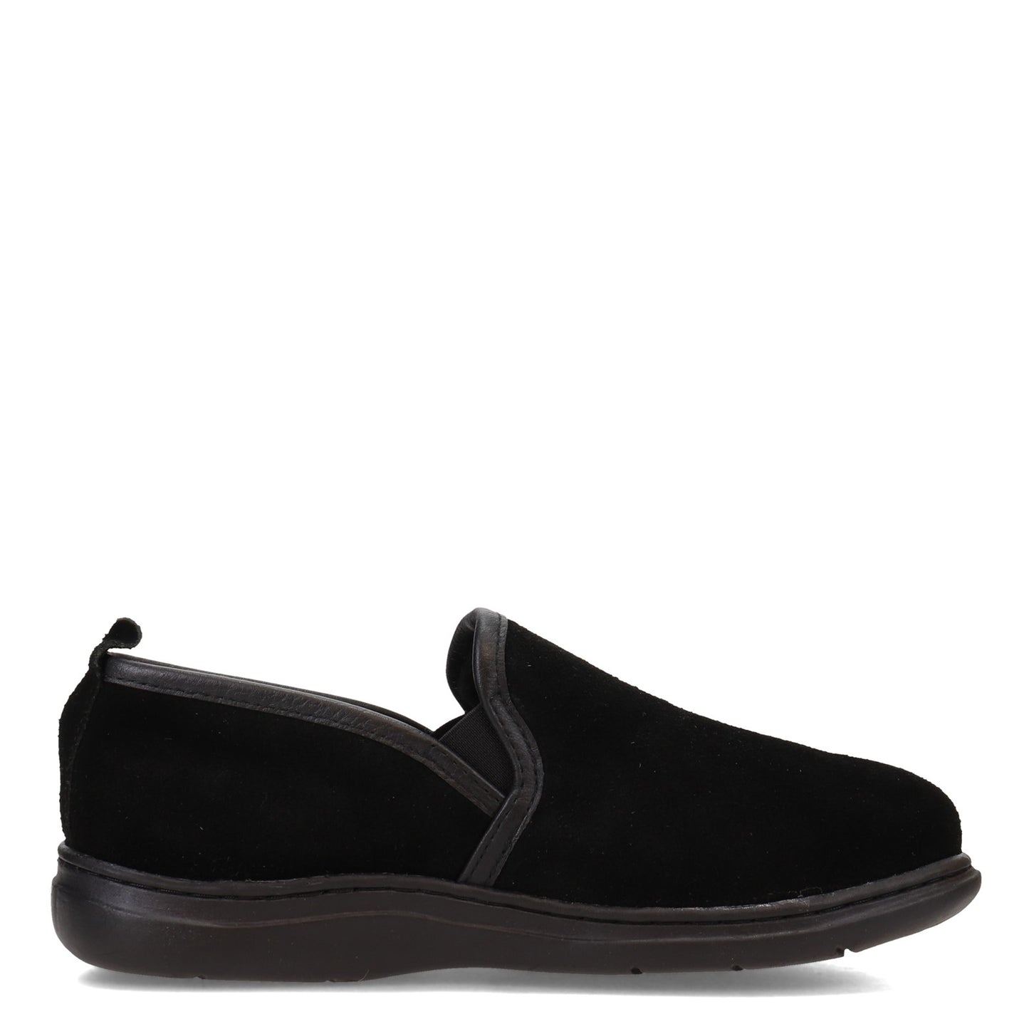Peltz Shoes  Mens L.B. Evans Klondike Slippers BLACK 9503