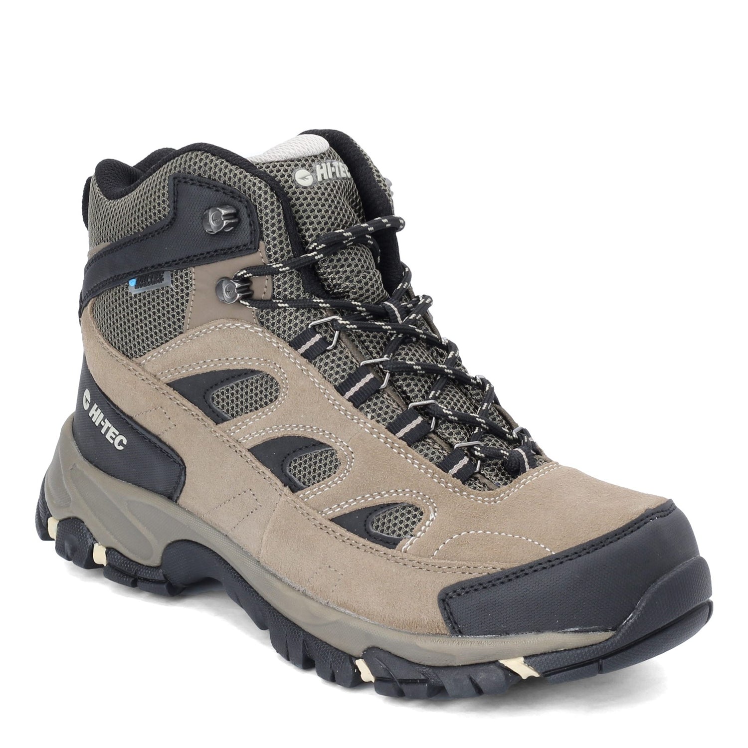 Peltz Shoes  Men's Hi Tec Logan Waterproof Hiking Boot GREY BROWN 9534