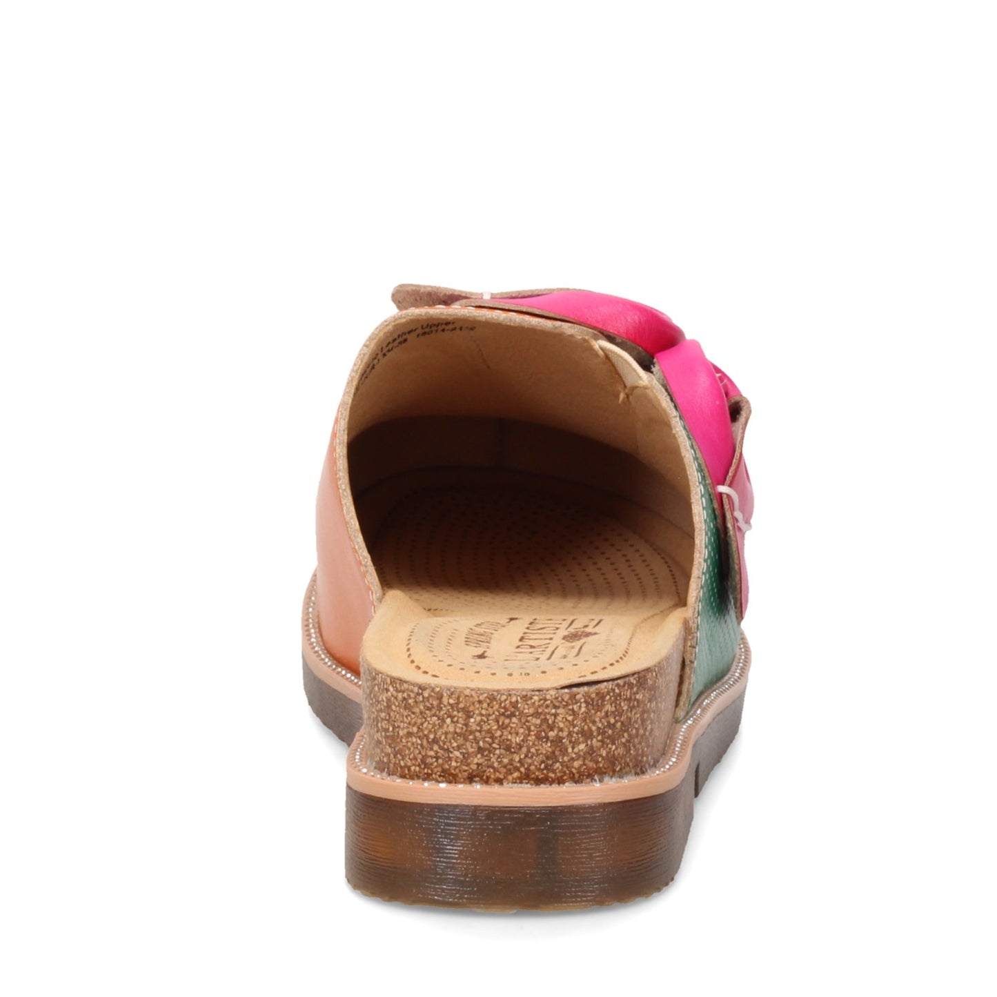 Peltz Shoes  Women's L'Artiste by Spring Step Tricolor Slip-On Green Pink Multi 955009-FXM