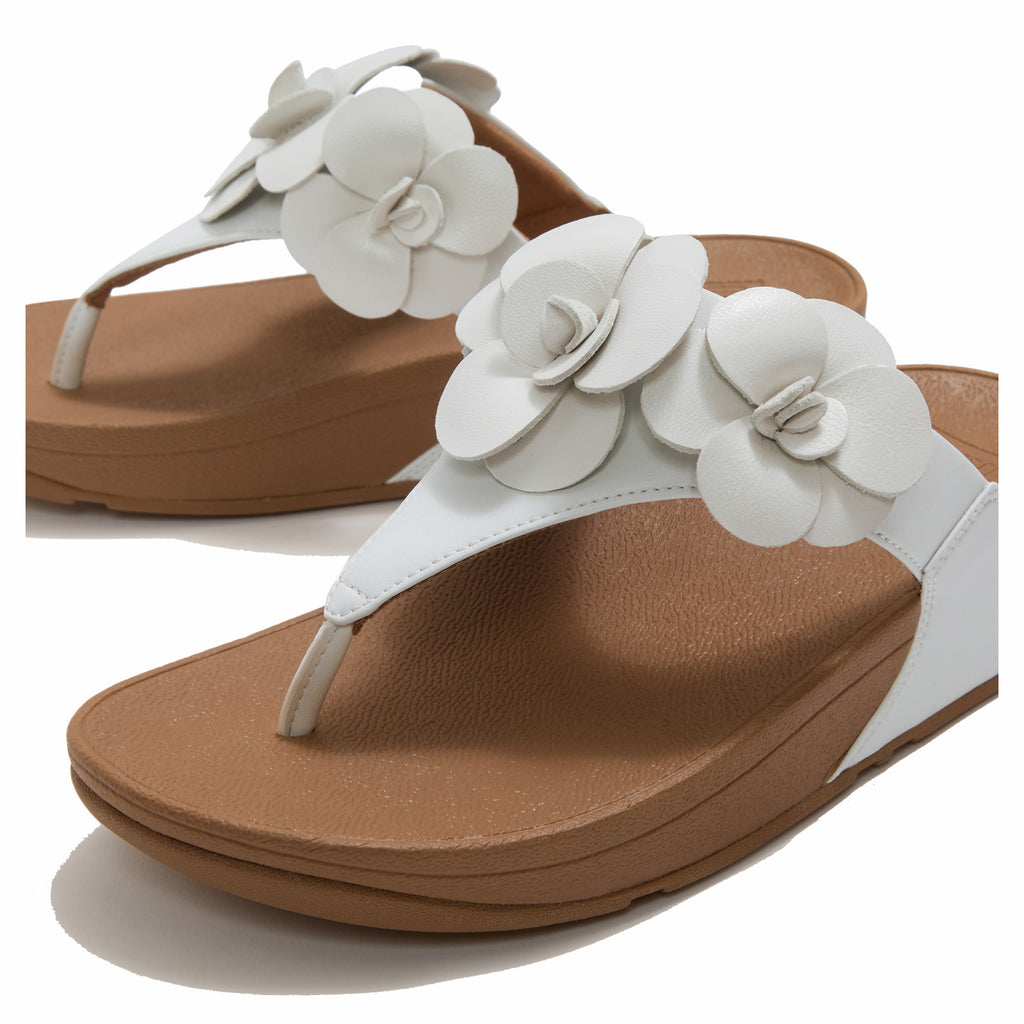 Women's FitFlop Lulu Flower Thong Sandal URBAN WHITE A4N-194