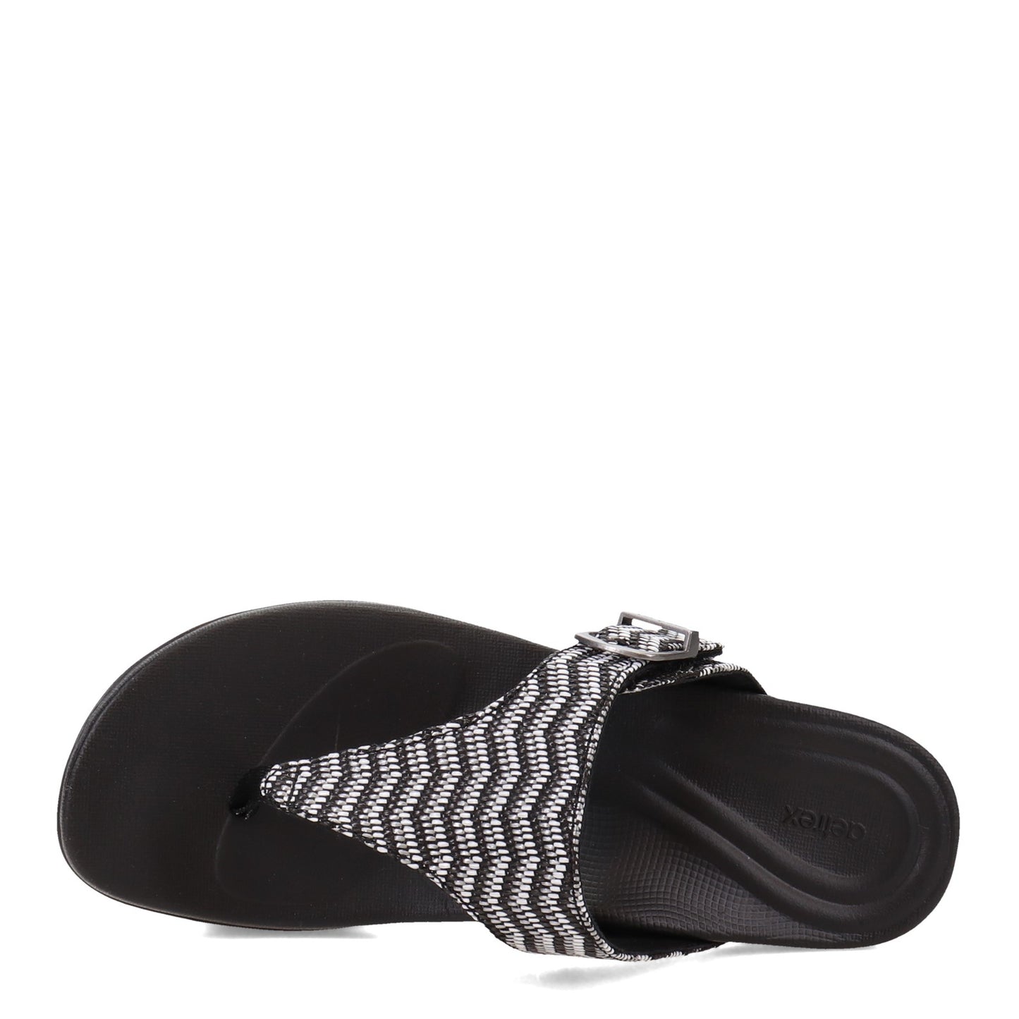 Peltz Shoes  Women's Aetrex Rita Sandal OREO AE870