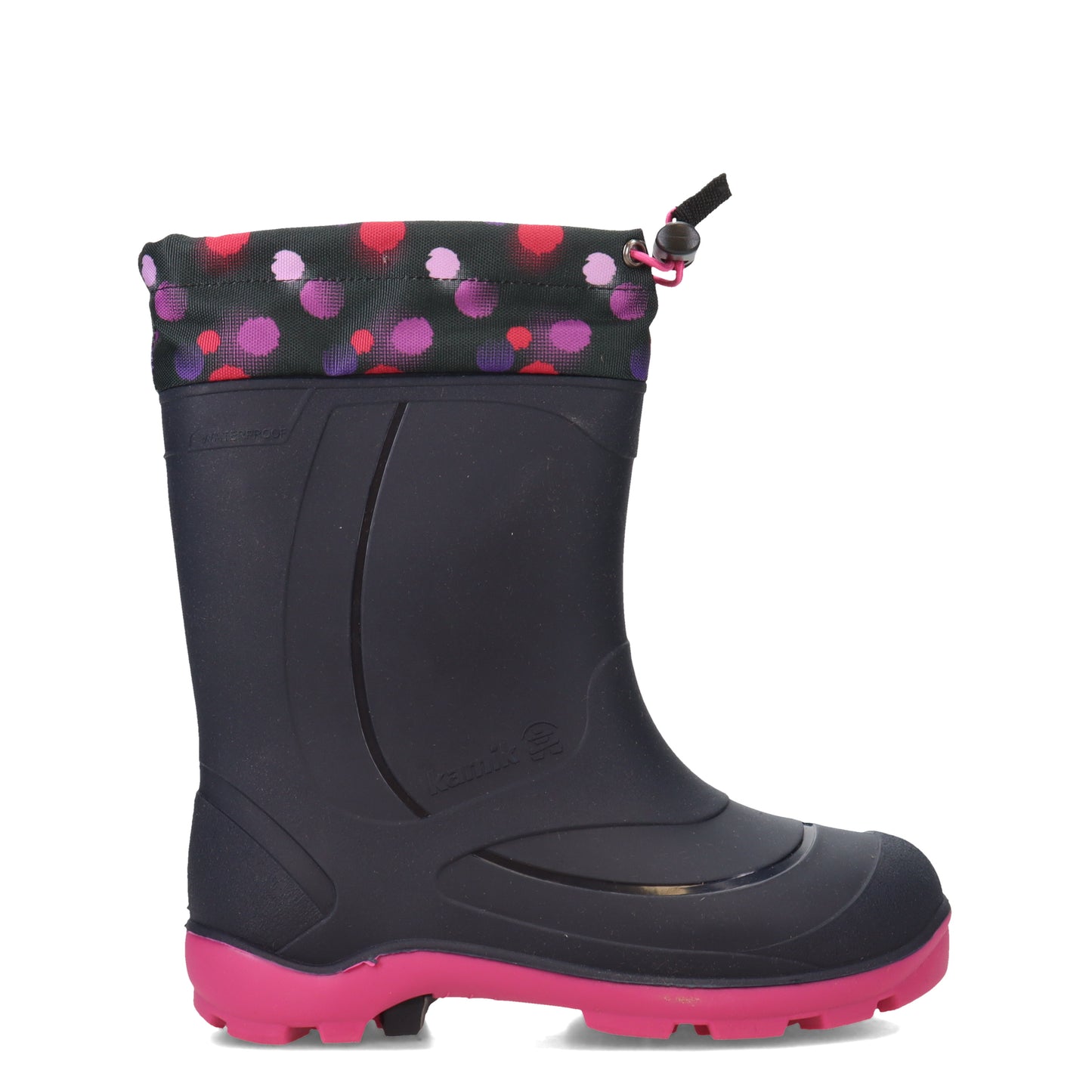 Peltz Shoes  Girl's Kamik Snowbuster 2 Snow Boot - Little Kid & Big Kid NAVY / PINK AK4192 NAM