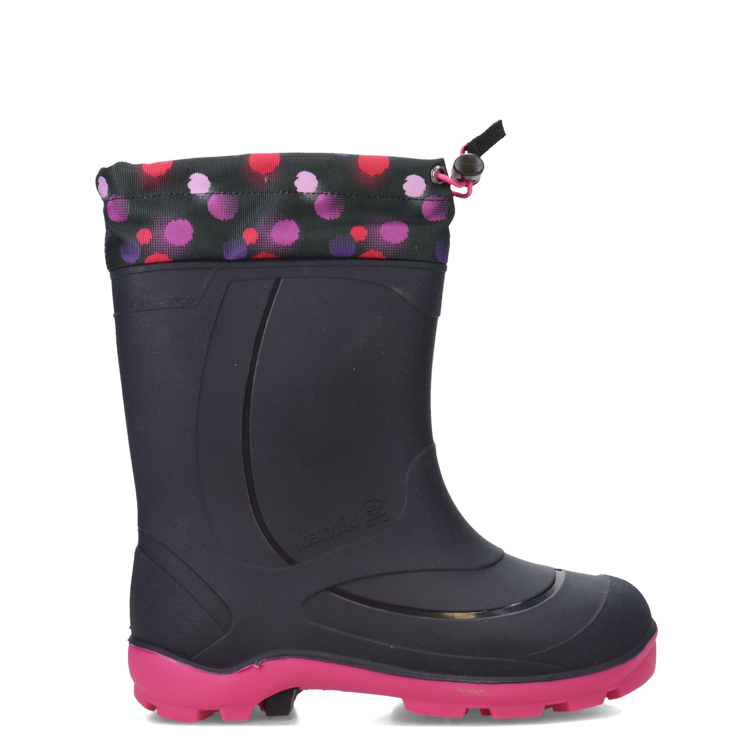 Peltz Shoes  Girl's Kamik Snowbuster 2 Snow Boot - Little Kid & Big Kid NAVY / PINK AK4192 NAM