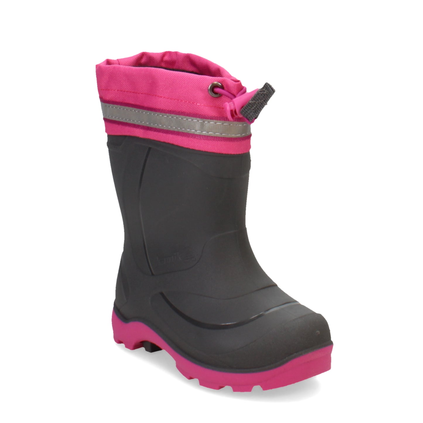 Peltz Shoes  Girl's Kamik Snowbuster 3 Snow Boot - Toddler & Little Kid GREY PINK AK8181-CHM