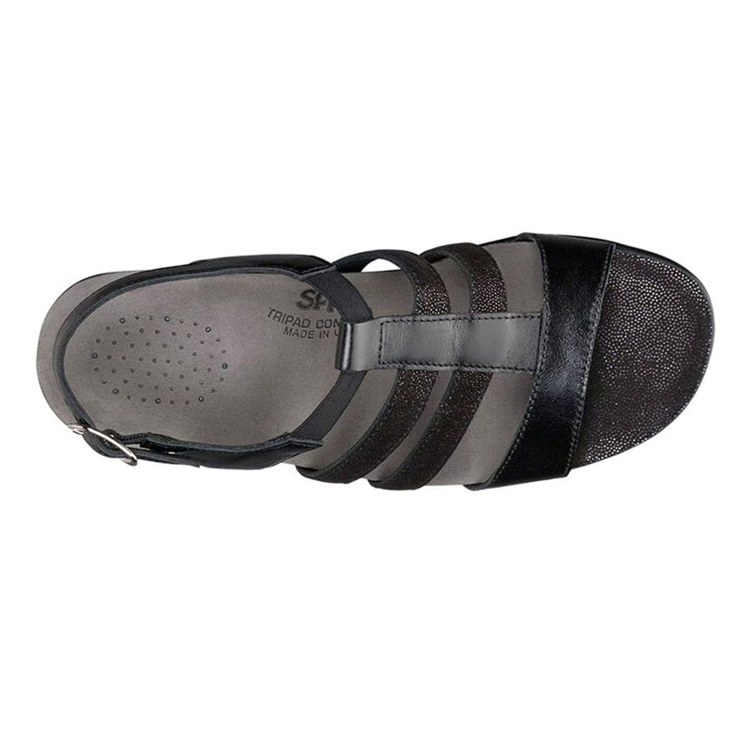 Peltz Shoes  Women's SAS Allegro Sandal BLACK ALLEGRO BLACK