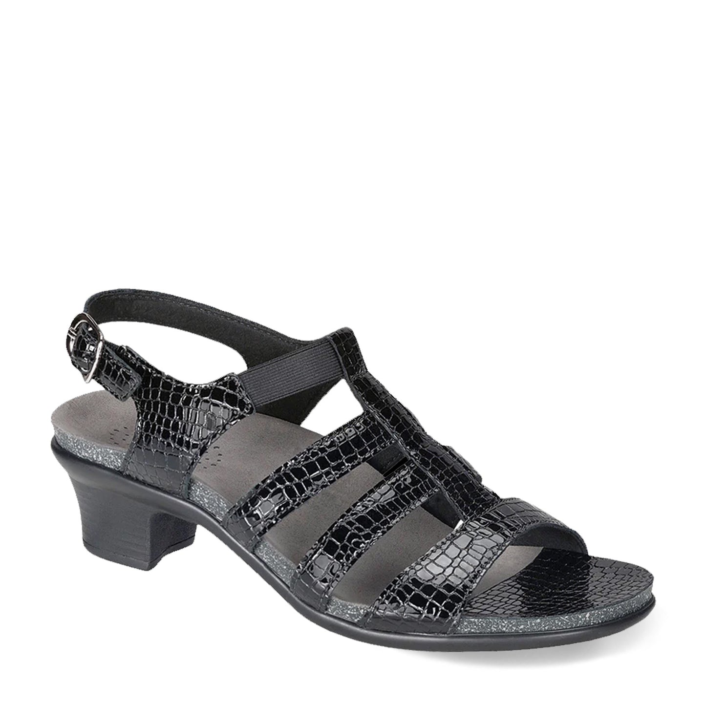 Peltz Shoes  Women's SAS Allegro Sandal BLACK CROC ALLEGRO BLK CRO