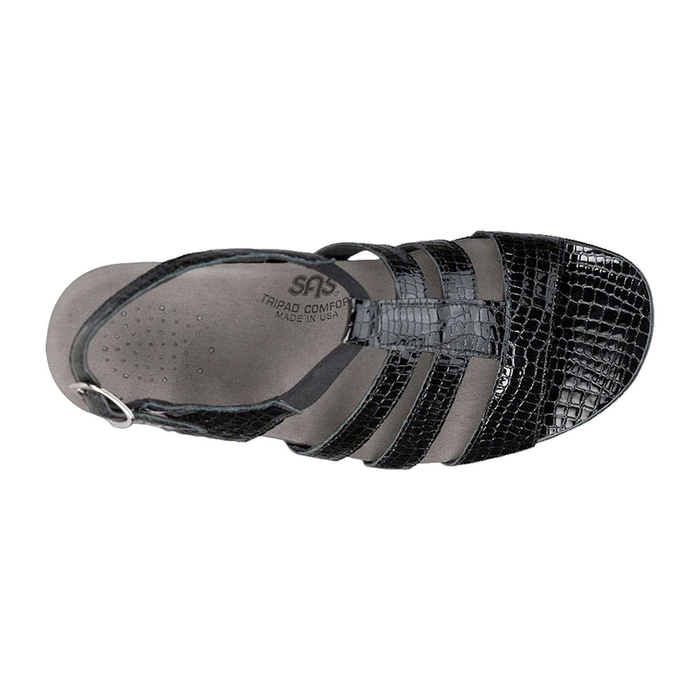 Peltz Shoes  Women's SAS Allegro Sandal BLACK CROC ALLEGRO BLK CRO