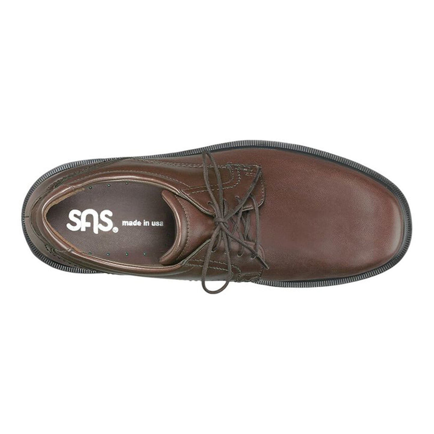 Peltz Shoes  Men's SAS Ambassador Oxford BROWN AMBASSADOR BR