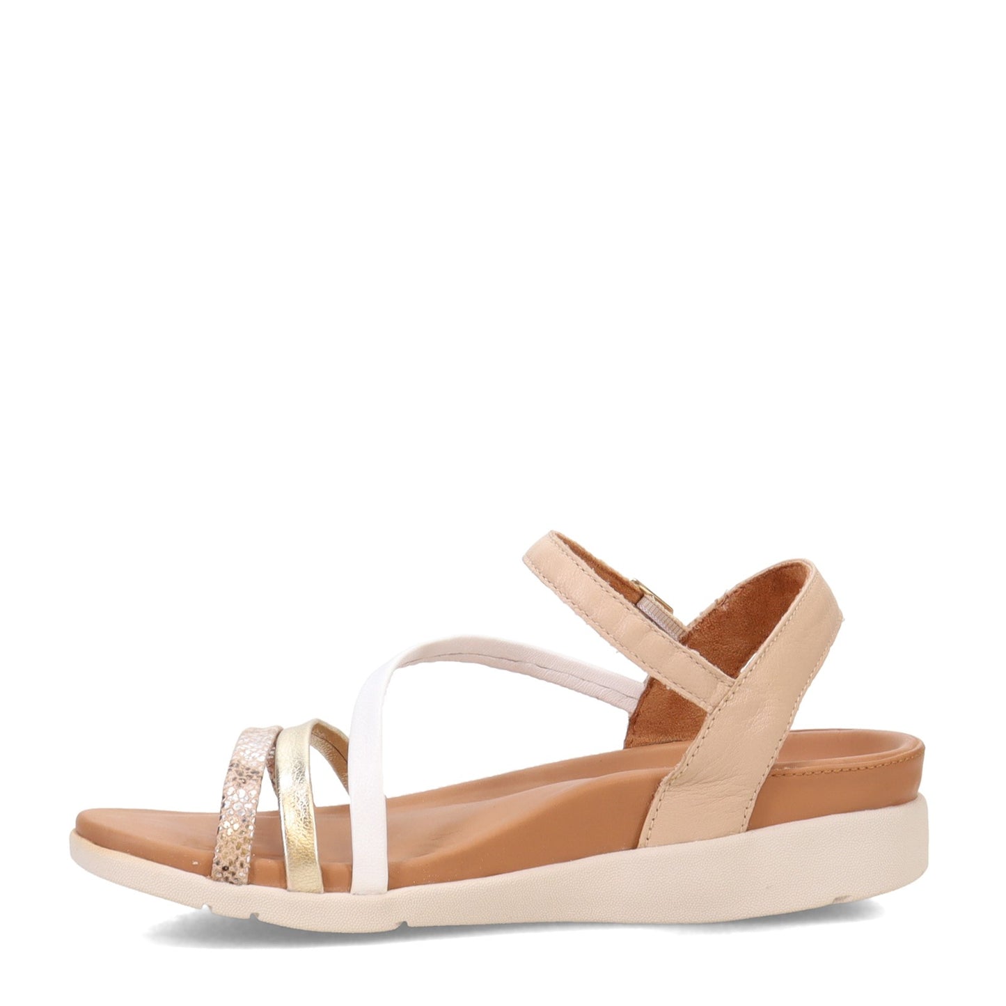 Peltz Shoes  Women's Strive Anguila Sandal METALLIC ANGUILA-PALE