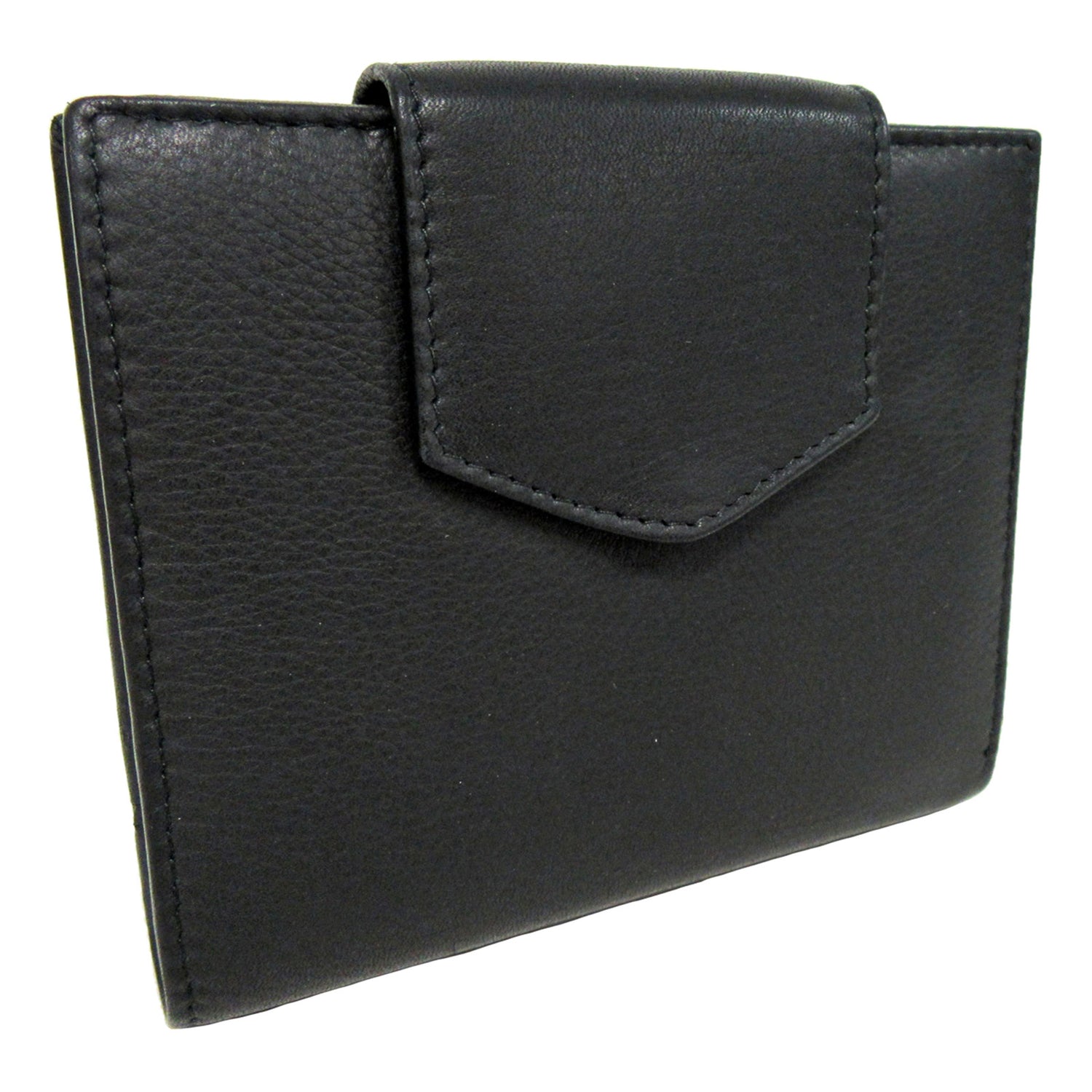 Peltz Shoes  Women's Bueno Tab French Wallet BLACK ANT1052-001