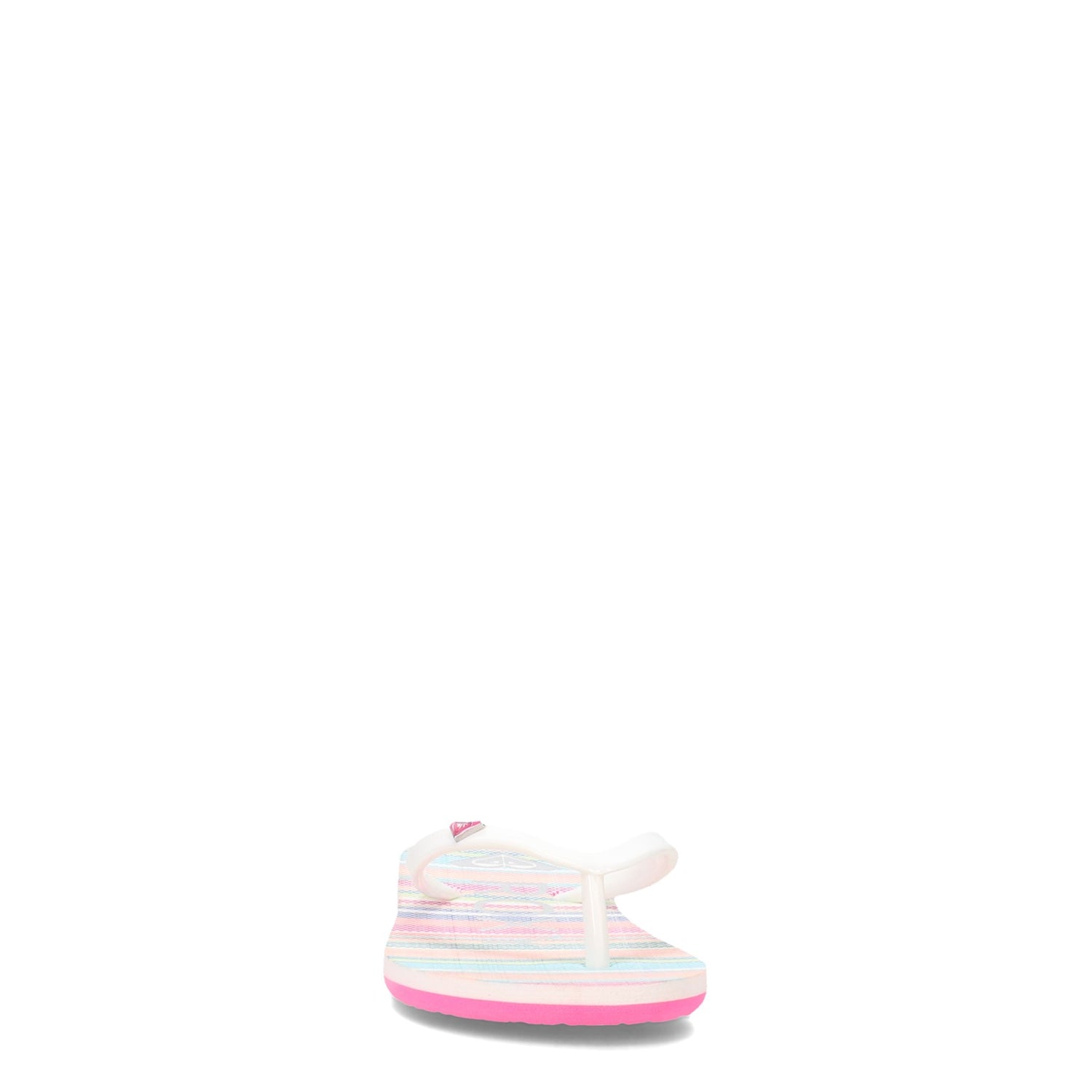Peltz Shoes  Girl's Roxy RG Pebbles VII Sandal - Little Kid & Big Kid WHITE MULTI STRIPE ARGL100264-MUL