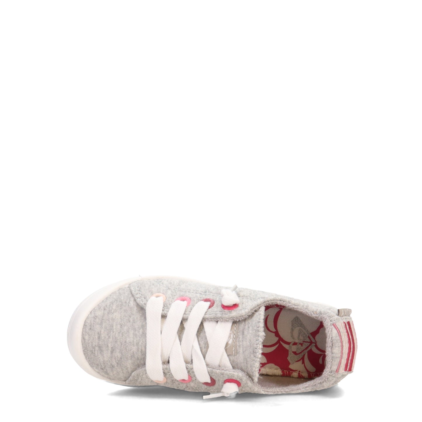Peltz Shoes  Girl's Roxy Bayshore III Sneaker - Little Kid & Big Kid GREY HEATHER ARGS600091-GRH