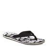 Peltz Shoes  Women's Roxy Vista Loreto Flip Flop BLACK WHITE ARJL100953-BKW