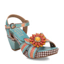 Women's L'Artiste by Spring Step, Astarr Sandal.<h3>Pattern-Mixing Perfection with Hand-Painted Leather and Beaded Accents</h3> <p>The L'Artiste by Spring Step Astarr sandal is a masterclass in layered design, combining hand-painted leather with beaded ac