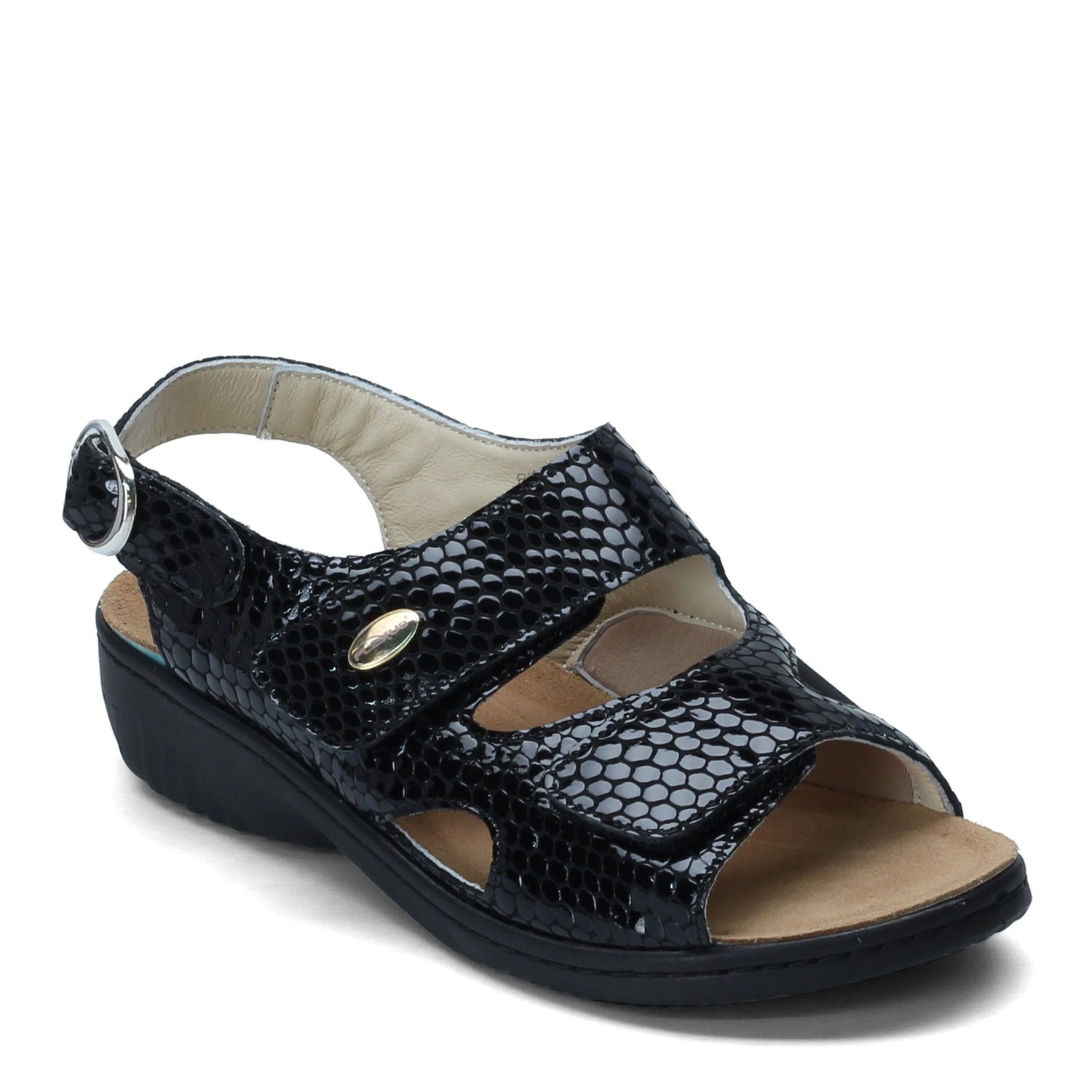 Peltz Shoes  Women's Flexus Aksamala Sandal Black AKSAMALA-BP