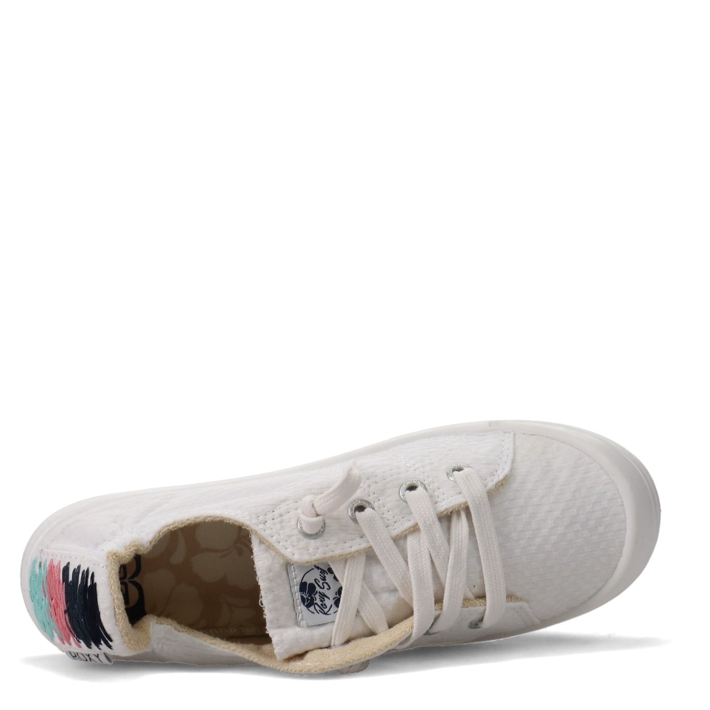 Peltz Shoes  Women's Roxy Bayshore Sneaker WHITE ARJS600418-WHT